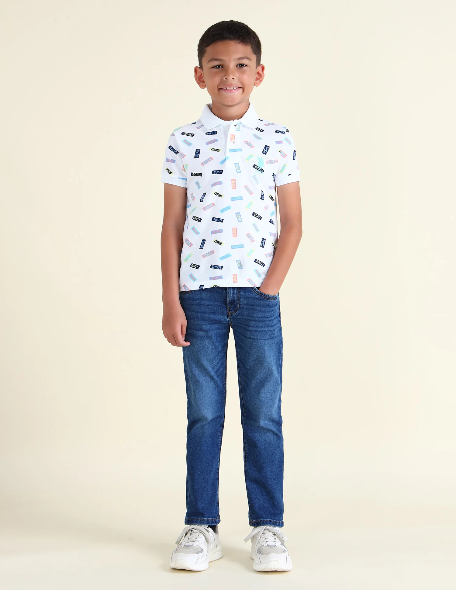 Boys Brand Printed Regular Fit Polo Shirts - Image 3