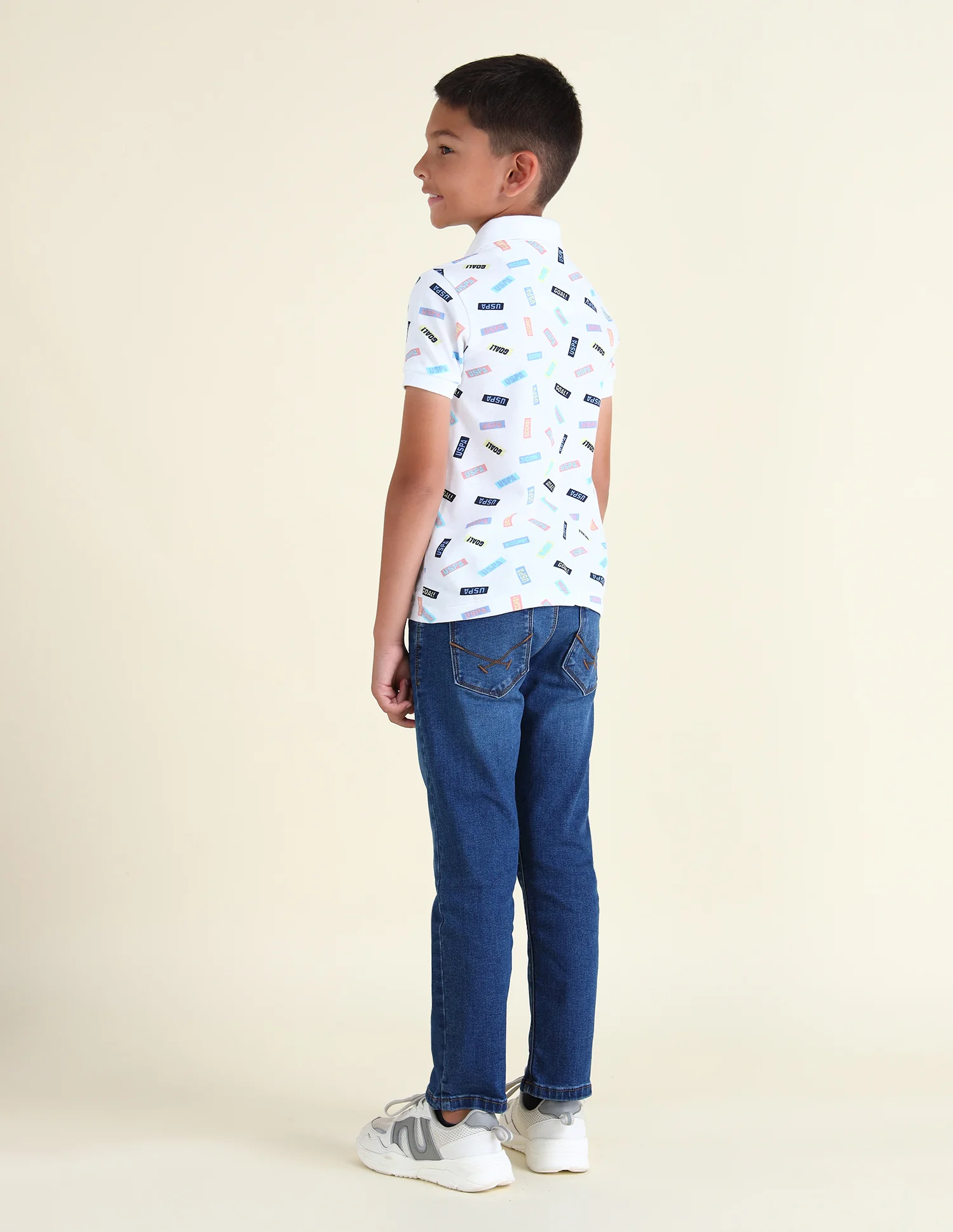 Boys Brand Printed Regular Fit Polo Shirts - Image 4