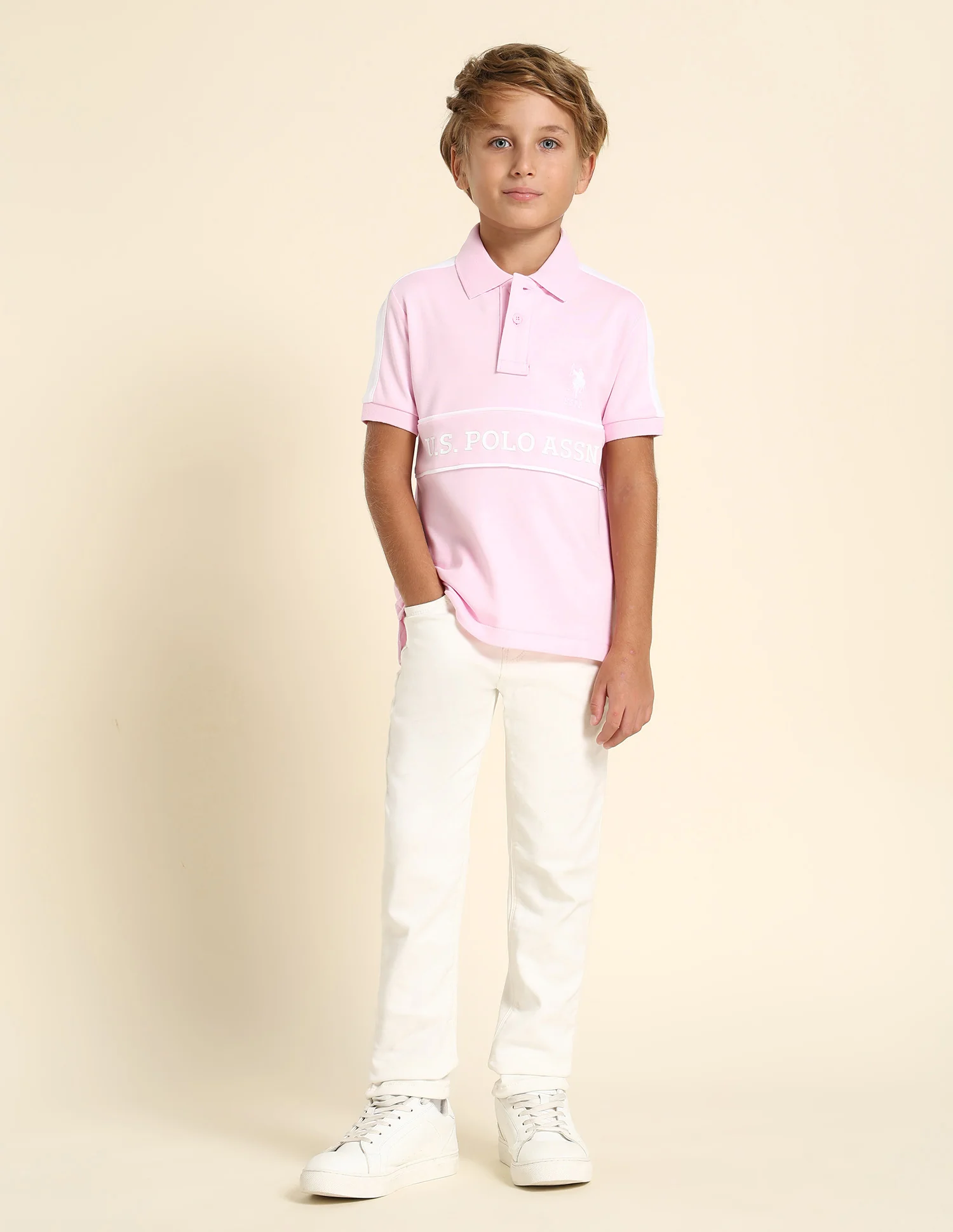 Boys Brand Printed Regular Fit Polo Shirt - Image 3