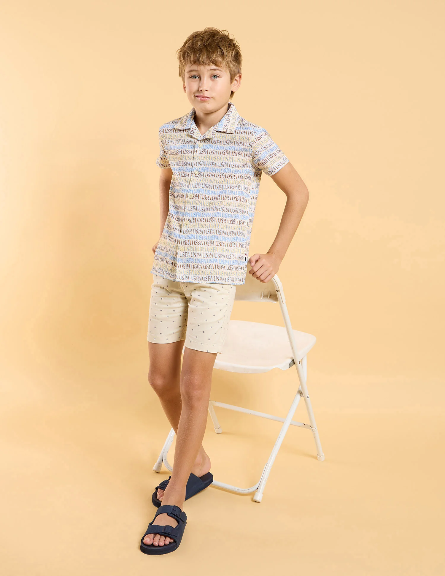 Boys Brand Printed Regular Fit Shirt