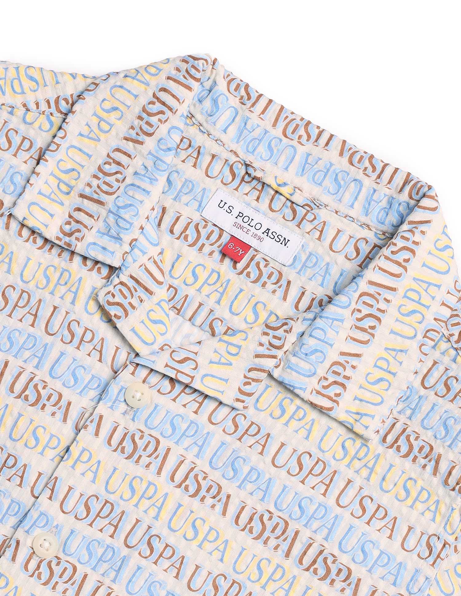 Boys Brand Printed Regular Fit Shirt - Image 7