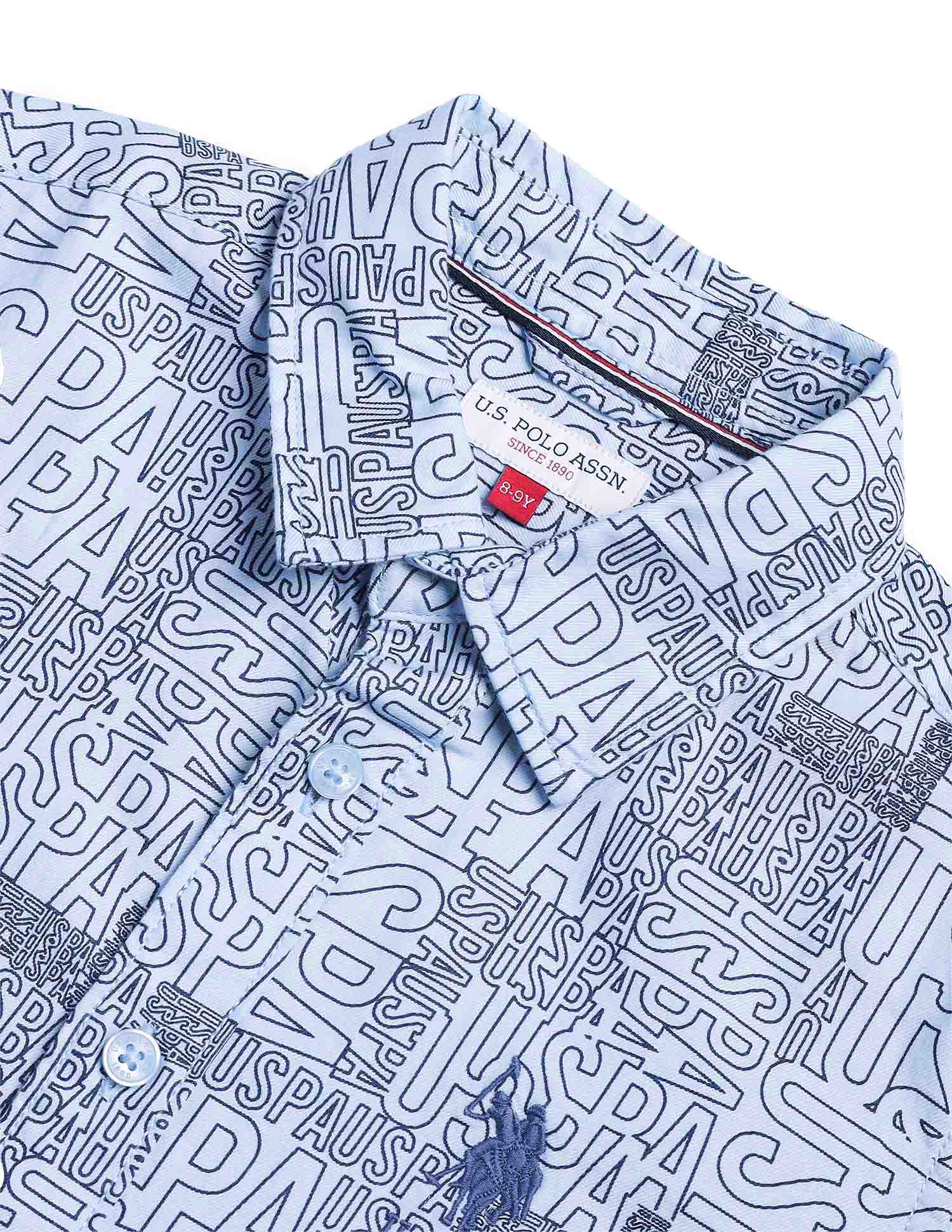 Boys Brand Printed Regular Fit Shirt - Image 7