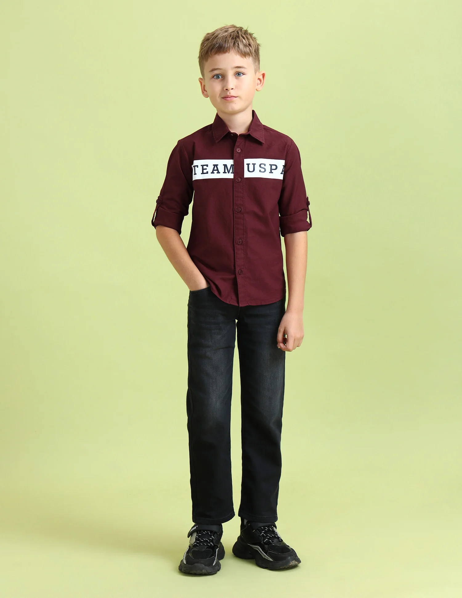 Boys Brand Printed Regular Fit Shirt - Image 3