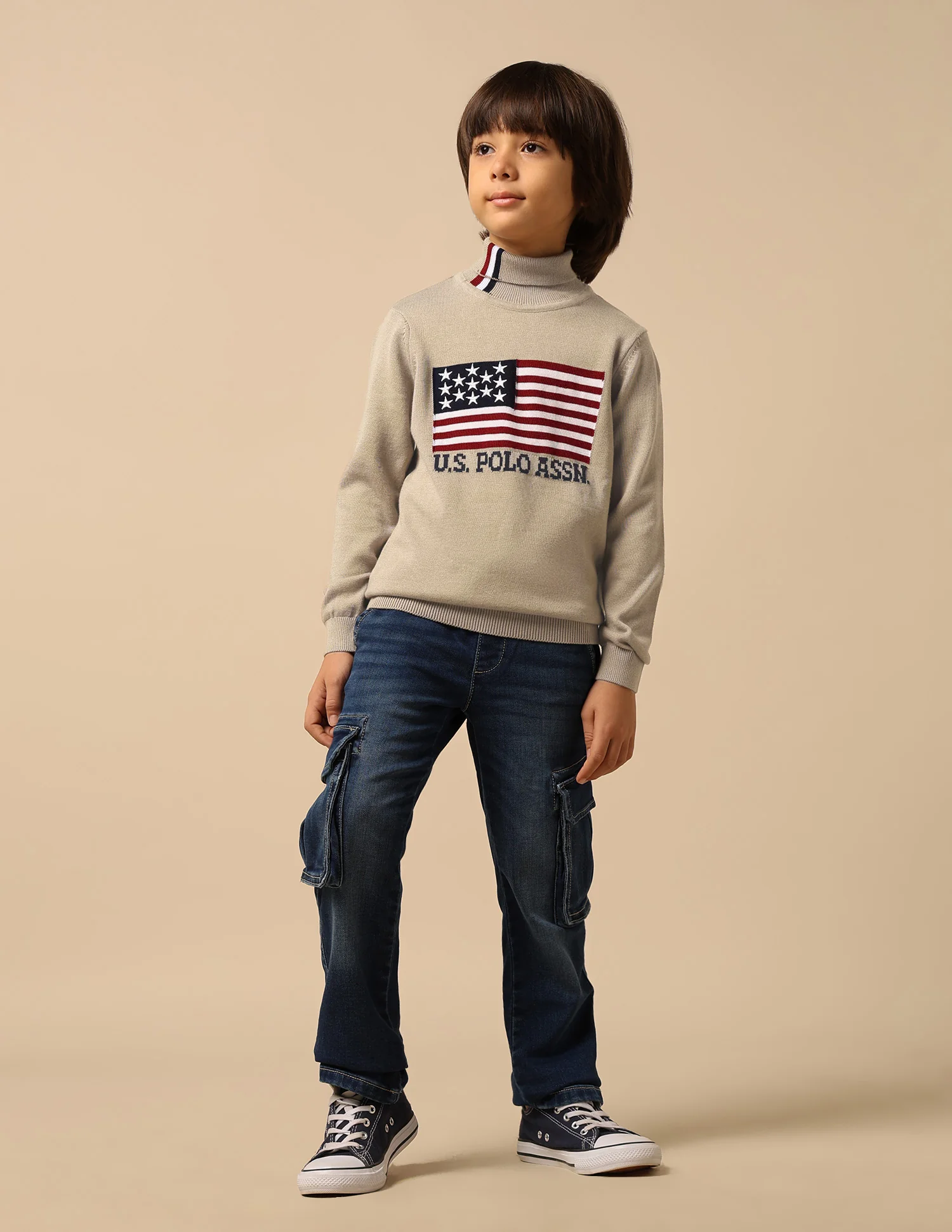 Boys Brand Printed Regular Fit Sweater - Image 3