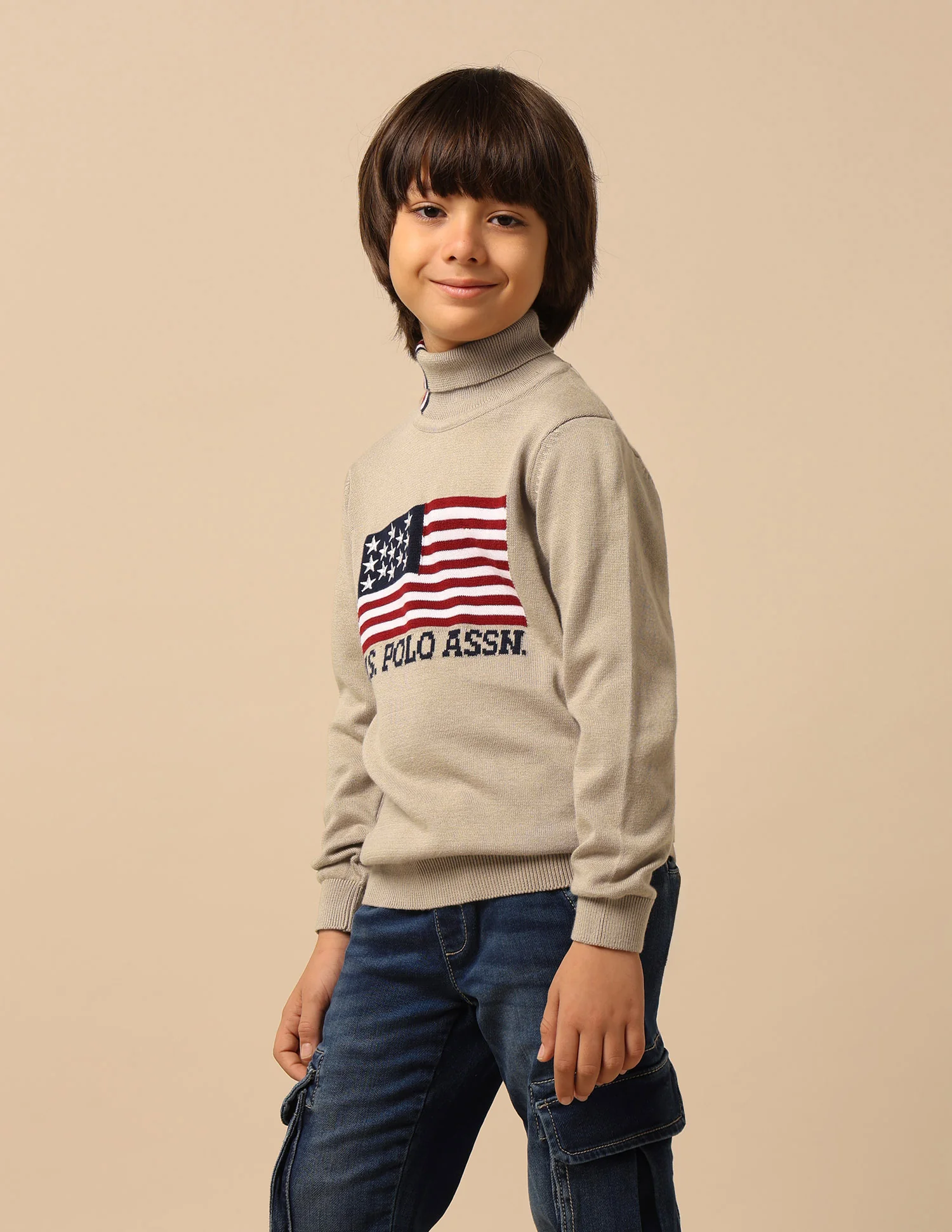 Boys Brand Printed Regular Fit Sweater - Image 4
