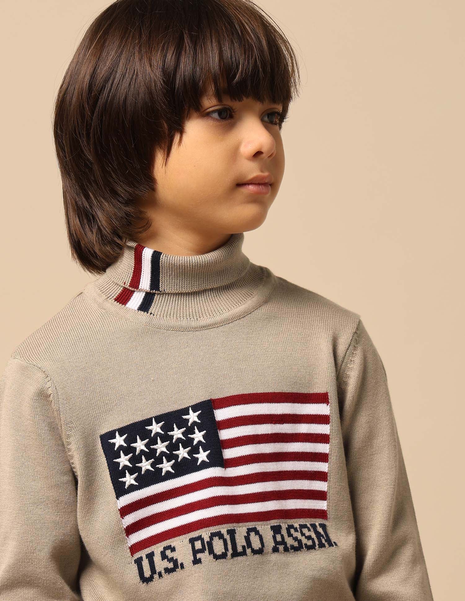 Boys Brand Printed Regular Fit Sweater - Image 6