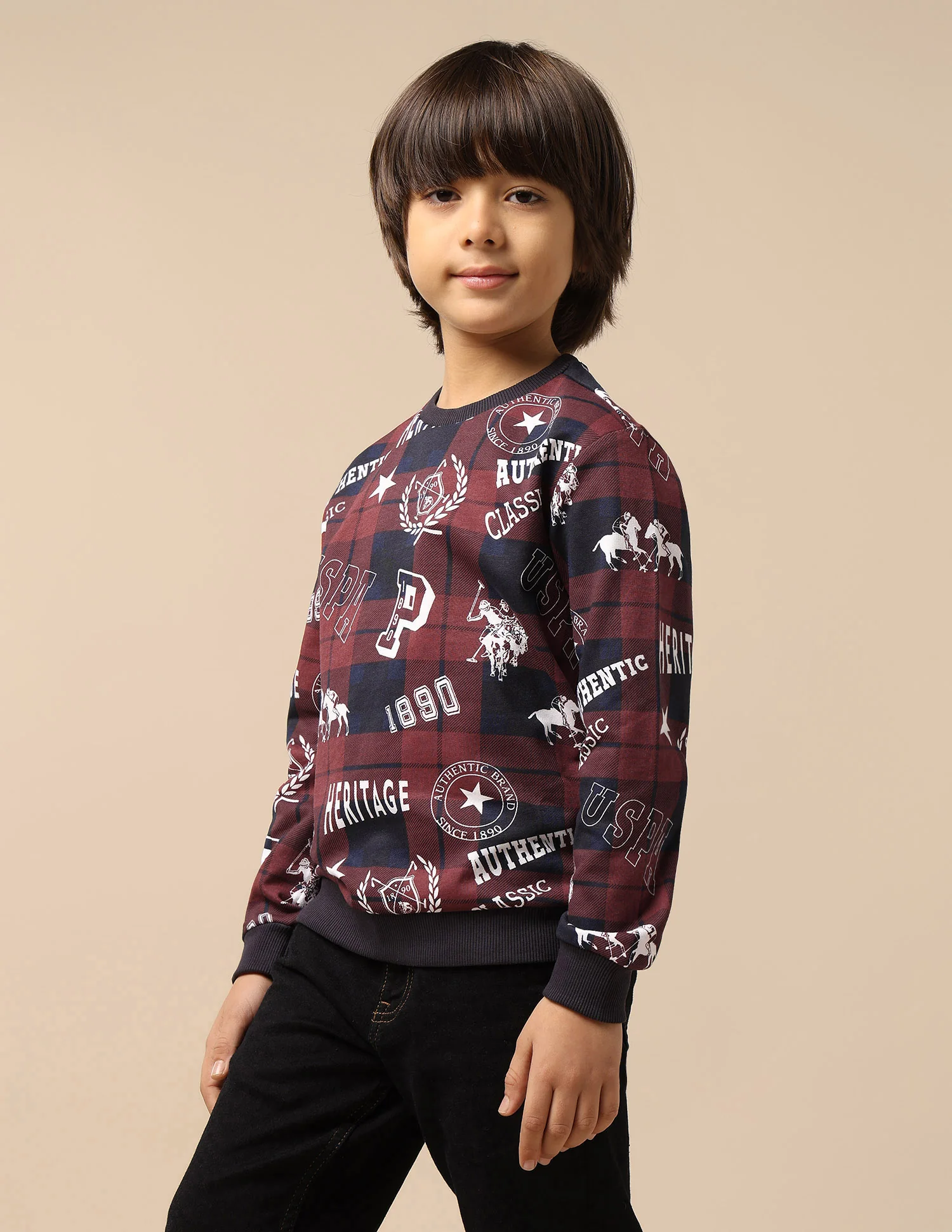 Boys Brand Printed Regular Fit Sweatshirt - Image 4