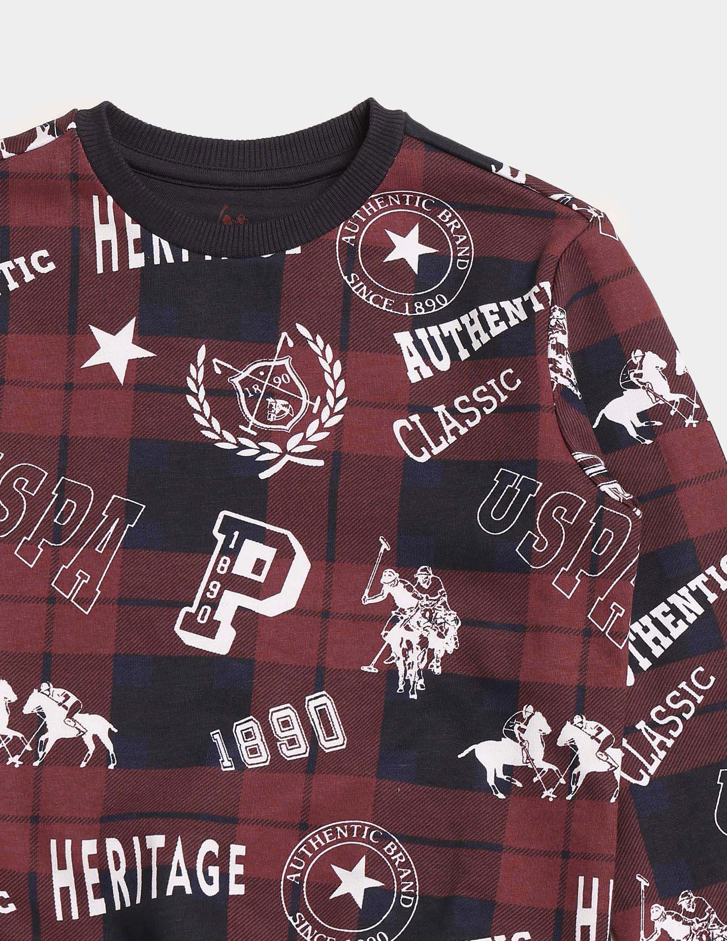 Boys Brand Printed Regular Fit Sweatshirt - Image 9