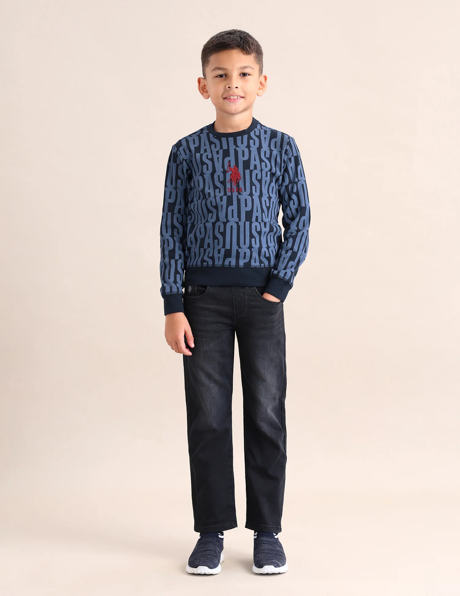Boys Brand Printed Regular Fit Sweatshirt - Image 3