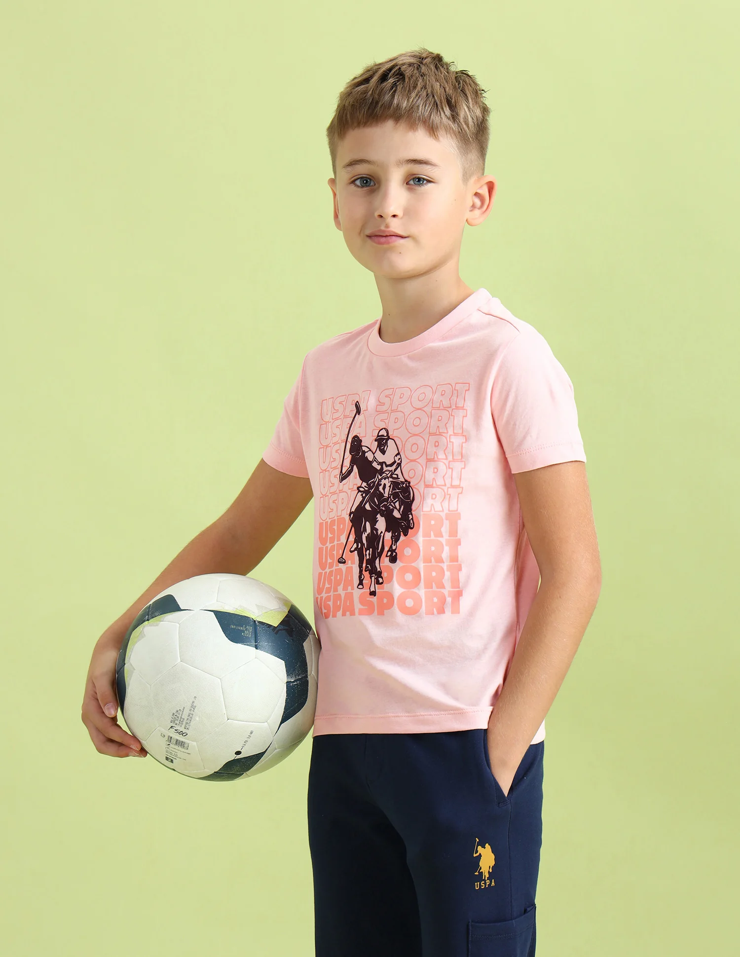 Boys Brand Printed Regular Fit T-Shirt