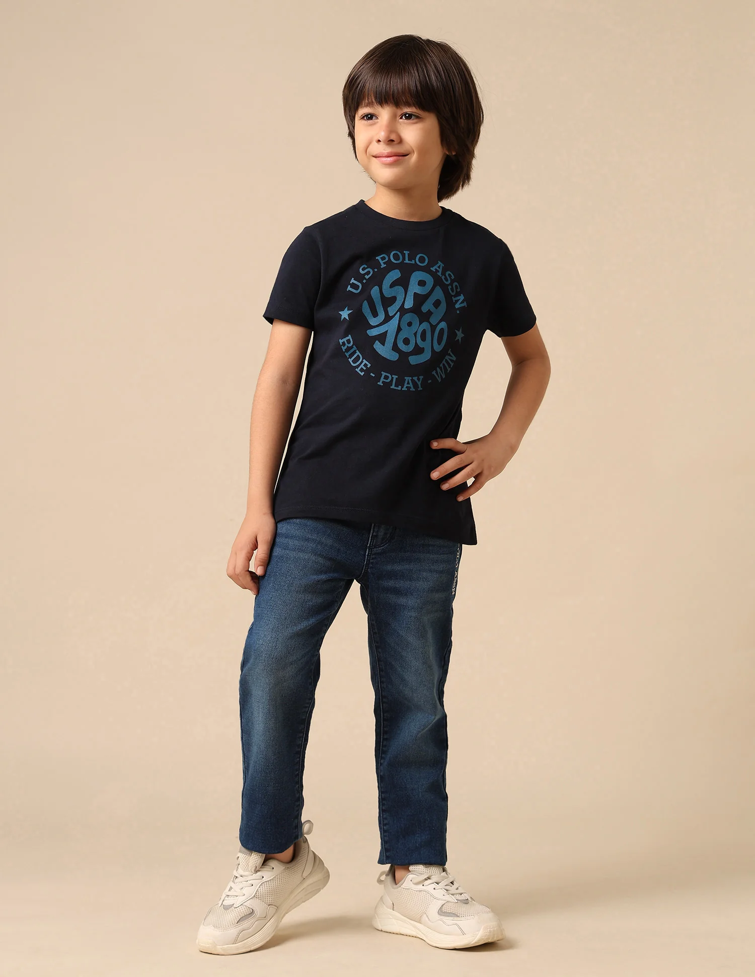 Boys Brand Printed Regular Fit T Shirt - Image 3