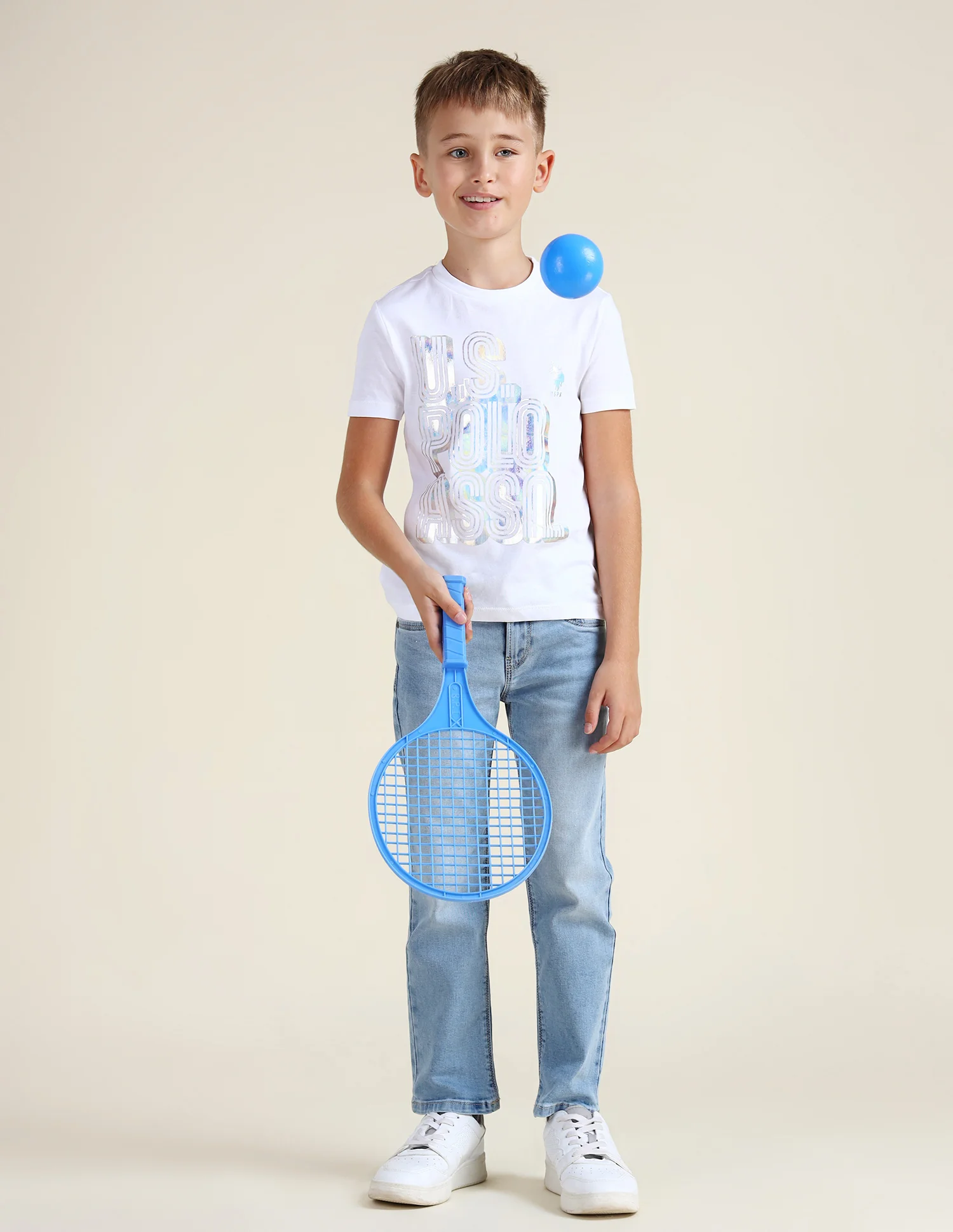Boys Brand Printed Regular Fit T-Shirt