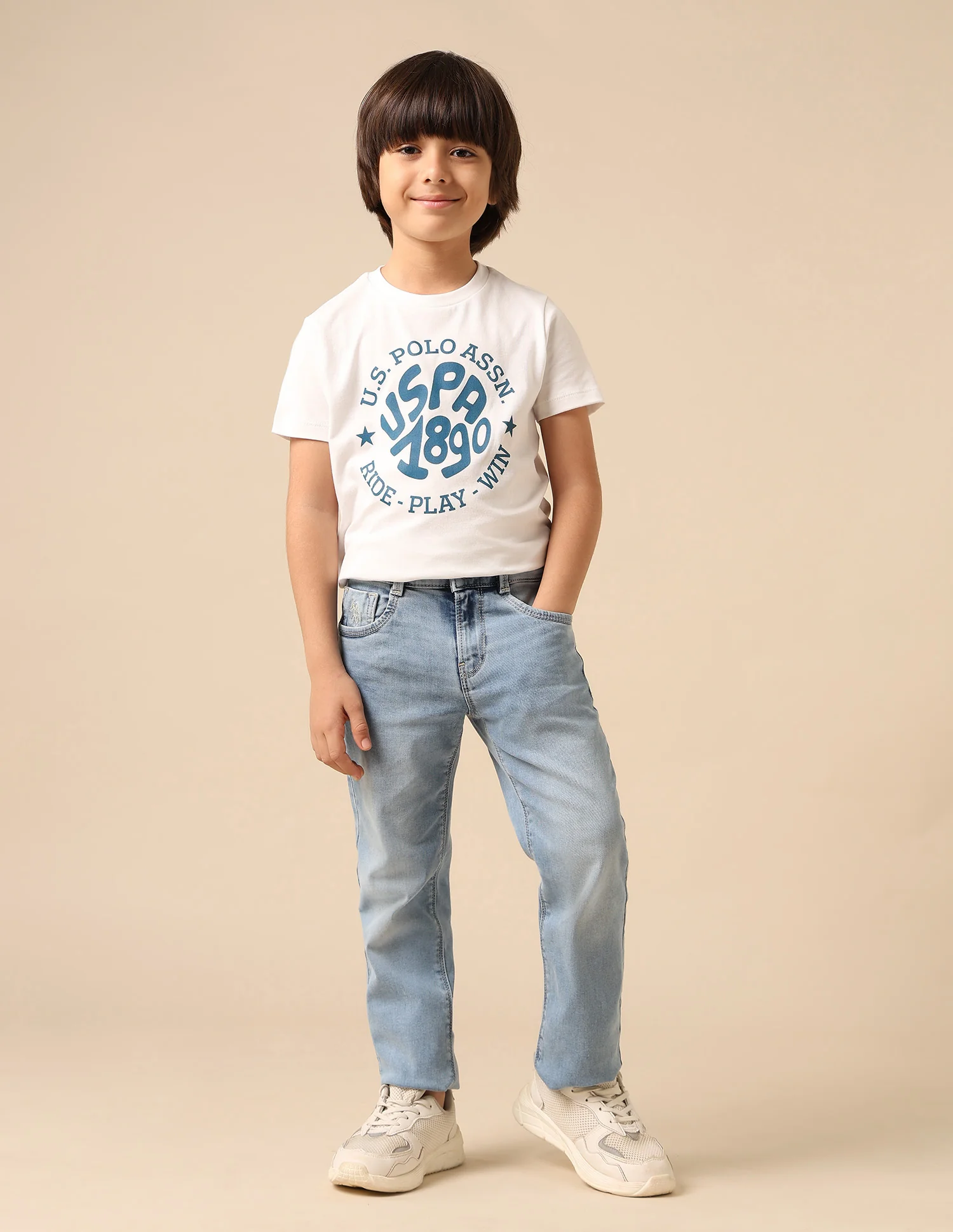 Boys Brand Printed Regular Fit T Shirt - Image 3