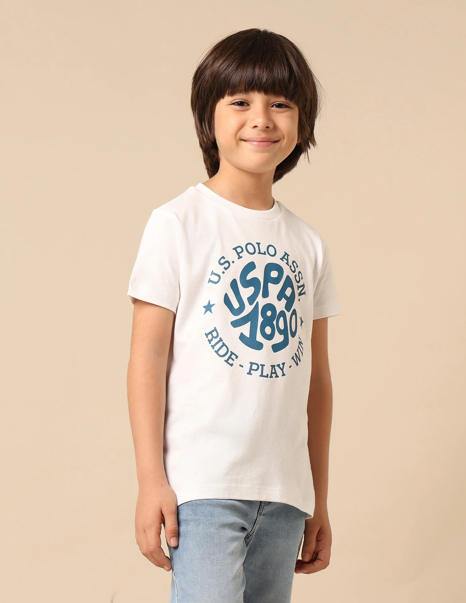 Boys Brand Printed Regular Fit T Shirt - Image 4