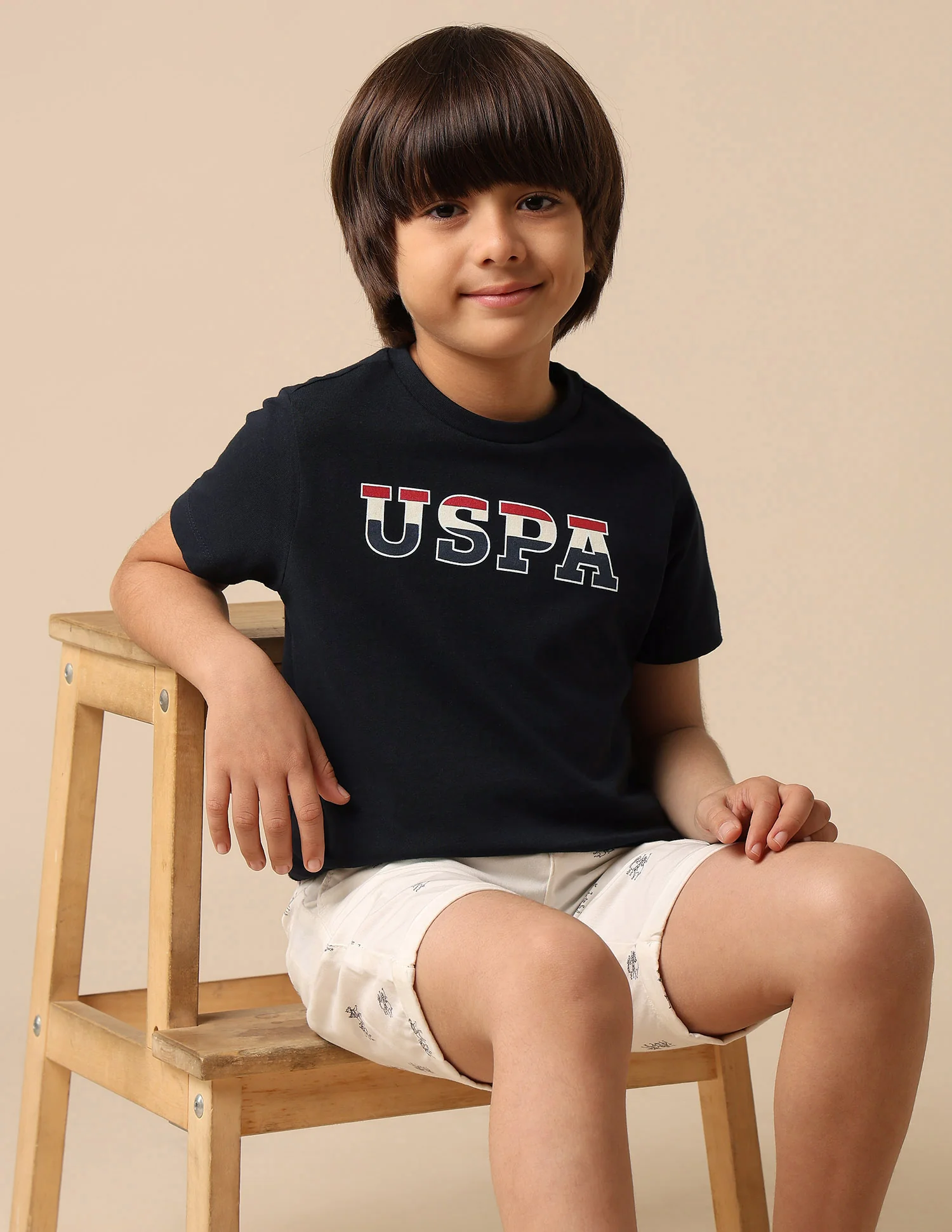 Boys Brand Printed Regular Fit T Shirt