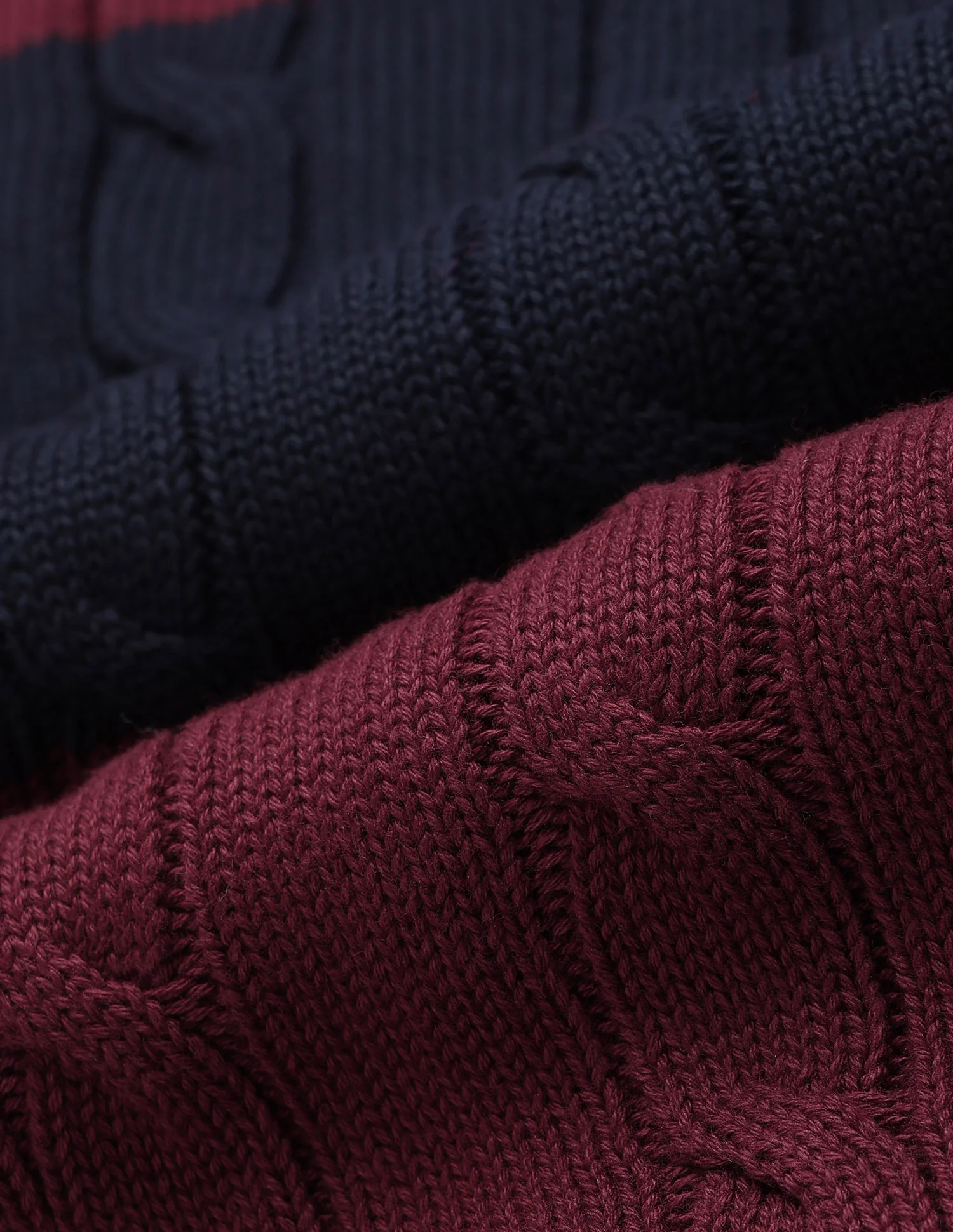 Boys Cable Knit Colorblocked Regular Fit Sweater - Image 2