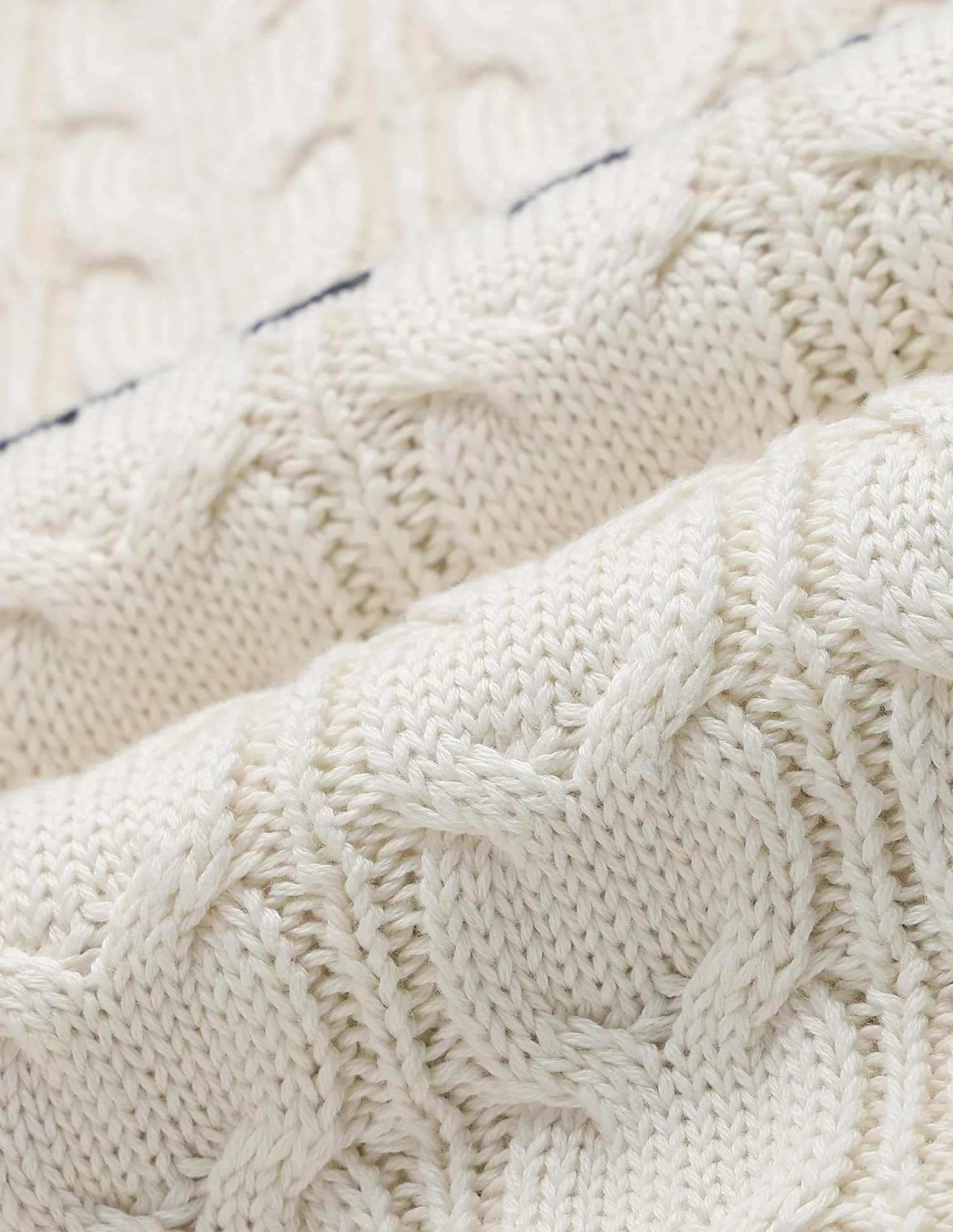Boys Cable Knit Logo Regular Fit Sweater - Image 2