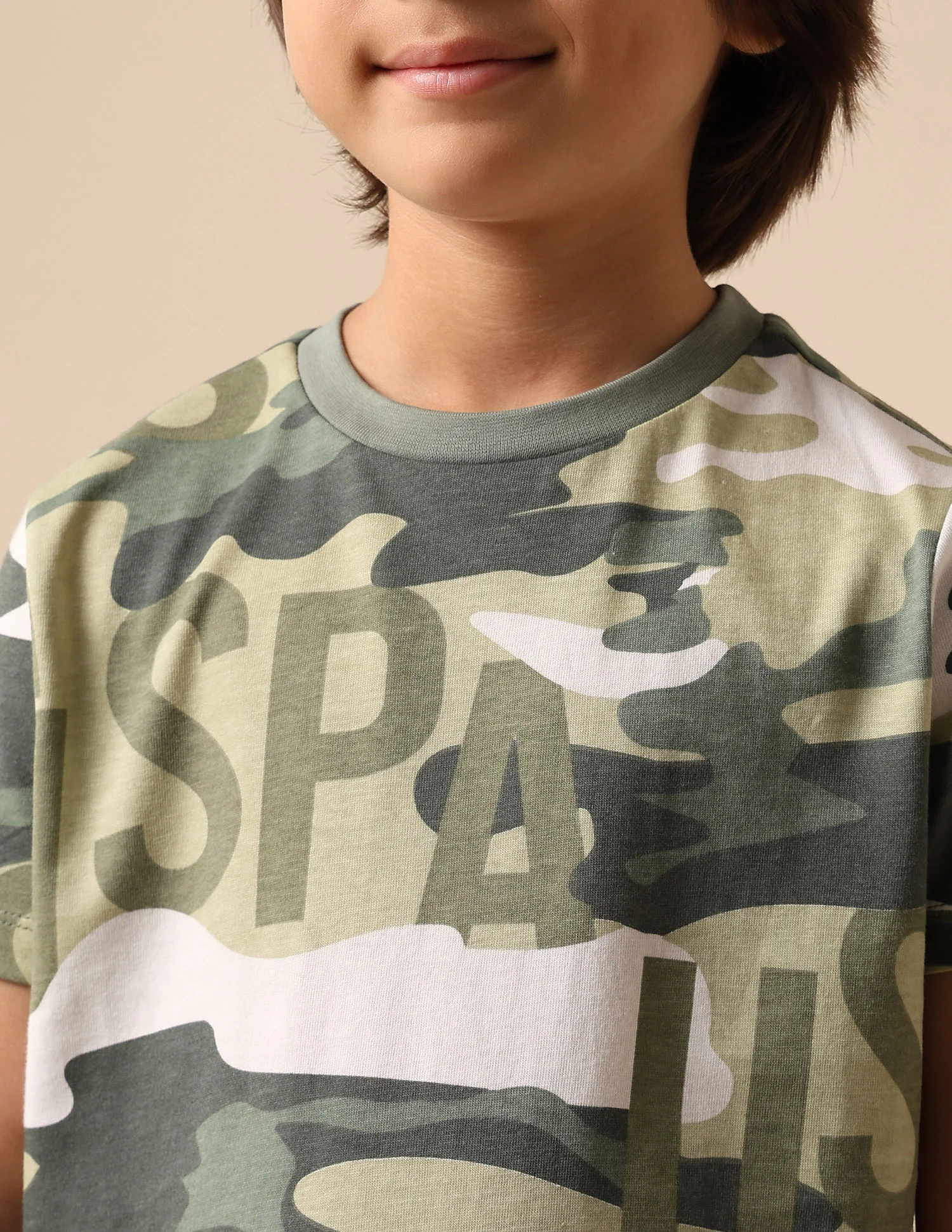 Boys Camouflage Printed Regular Fit T Shirt - Image 6