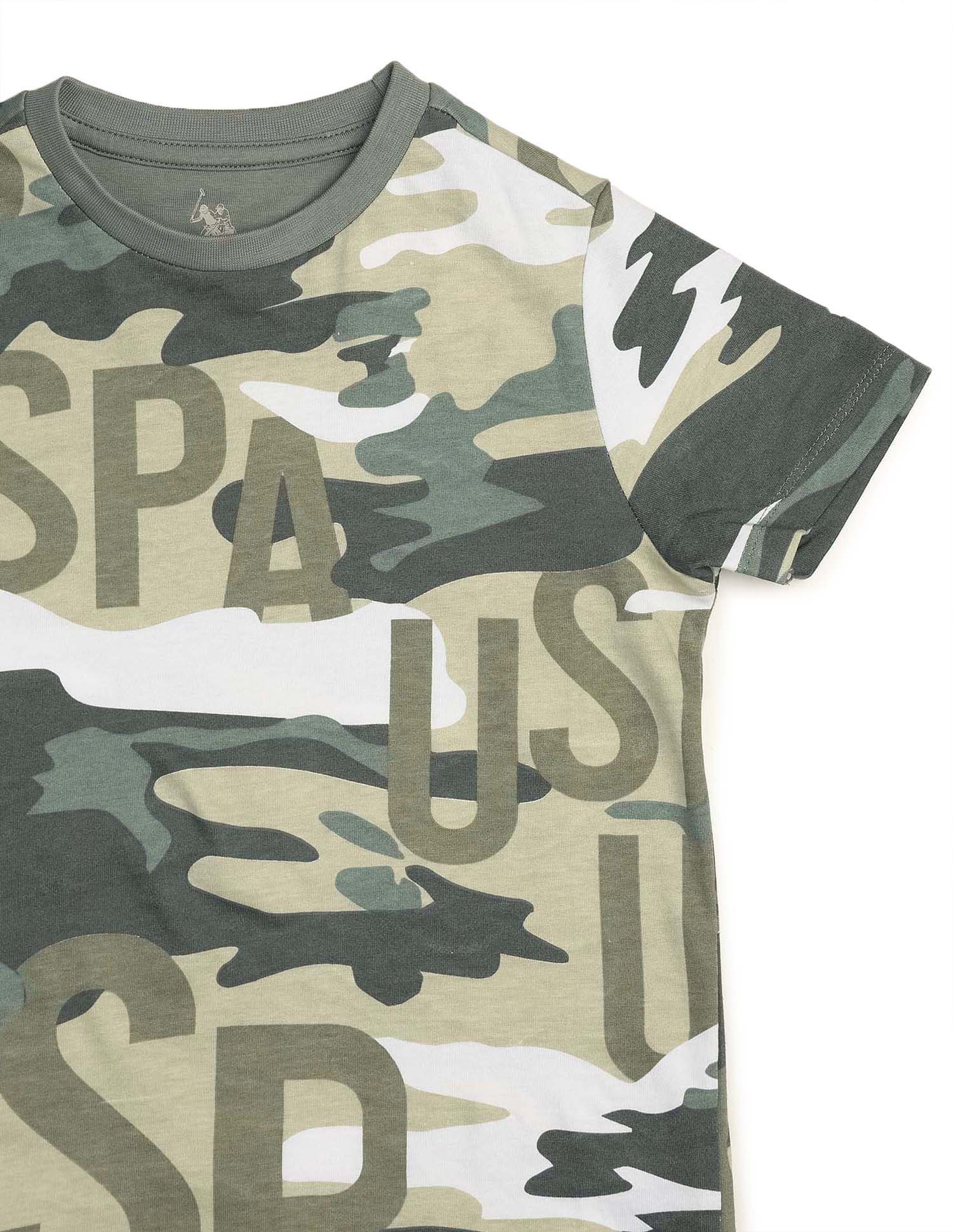 Boys Camouflage Printed Regular Fit T Shirt - Image 9