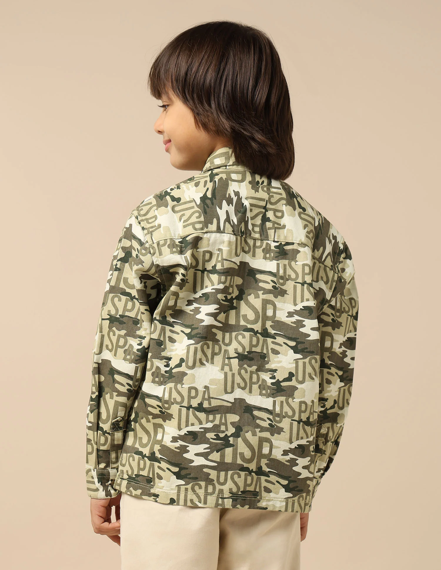 Boys Camouflage Printed Twill Shirt - Image 5