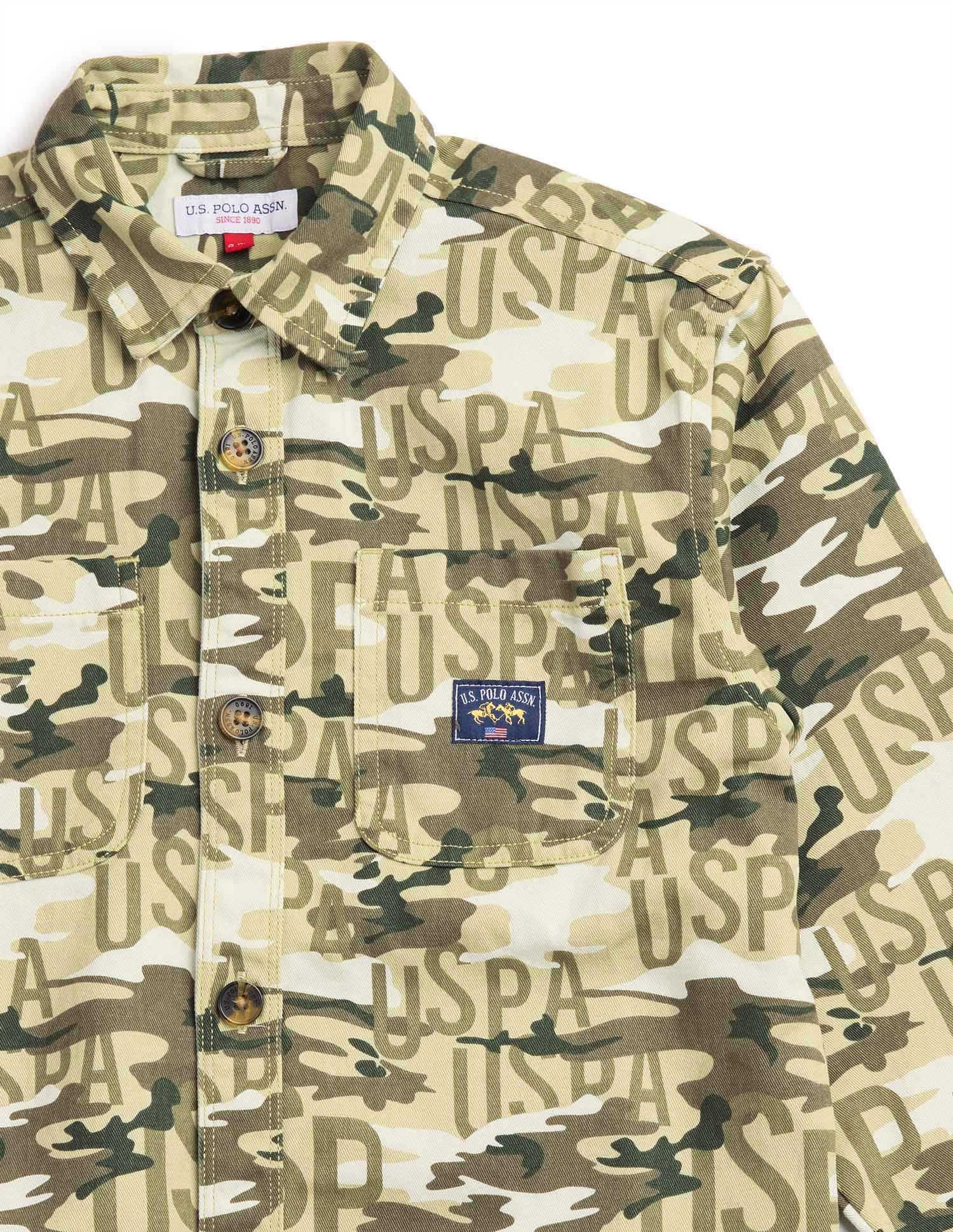 Boys Camouflage Printed Twill Shirt - Image 9