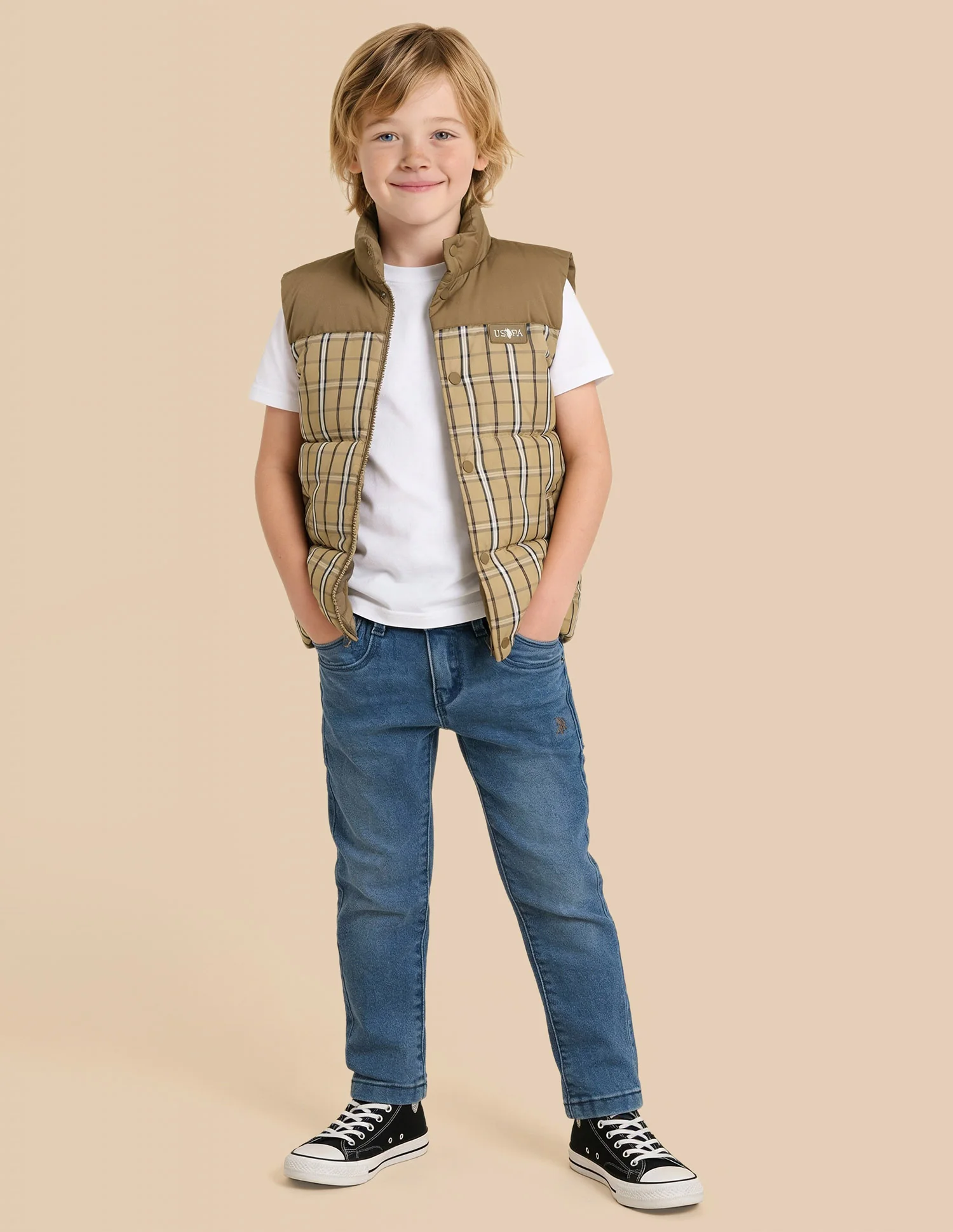 Boys Checked Regular Fit Jacket - Image 3