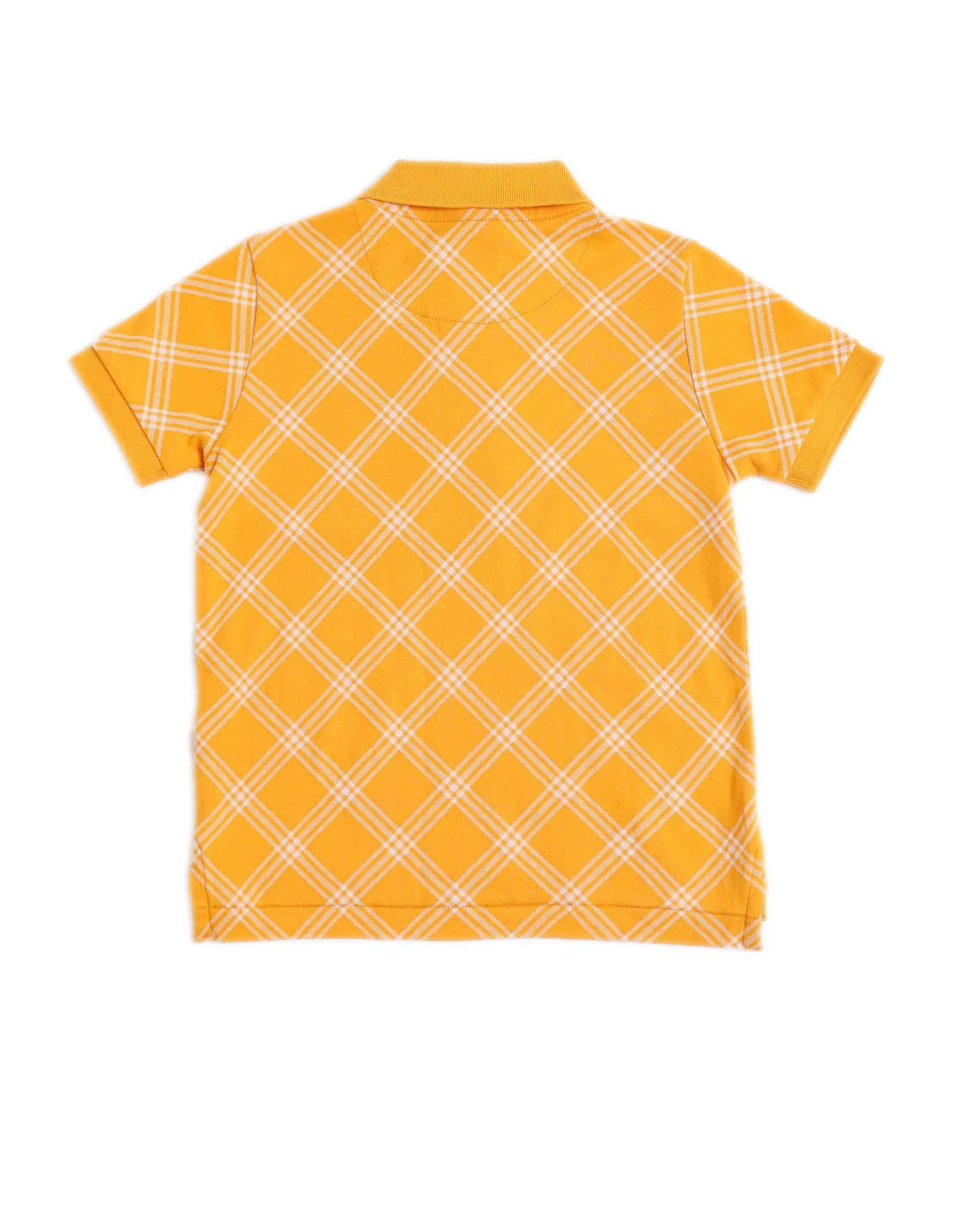 Boys Checked Regular Fit Polo Shirt - Image 7
