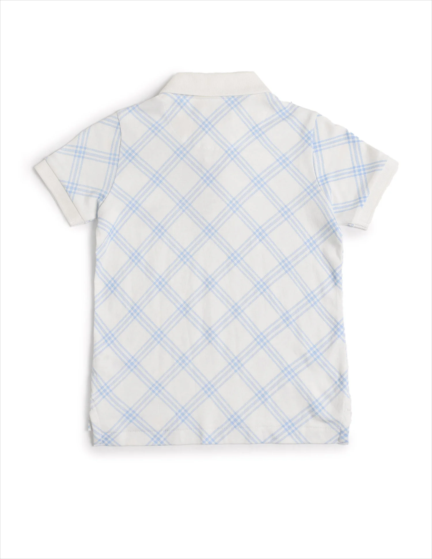 Boys Checked Regular Fit Polo Shirt - Image 7