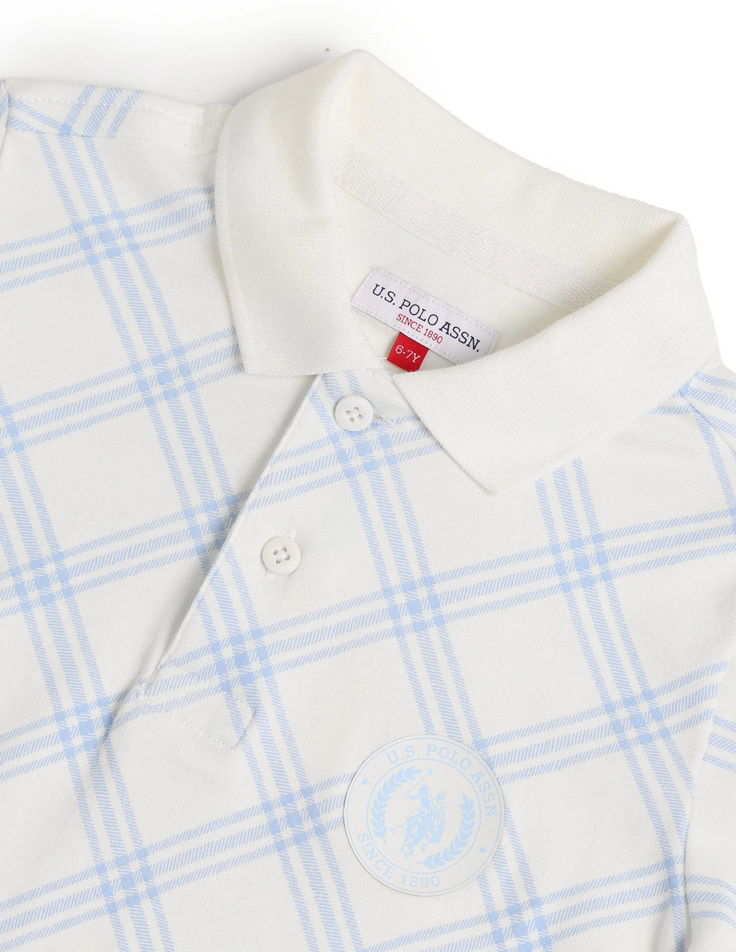 Boys Checked Regular Fit Polo Shirt - Image 8