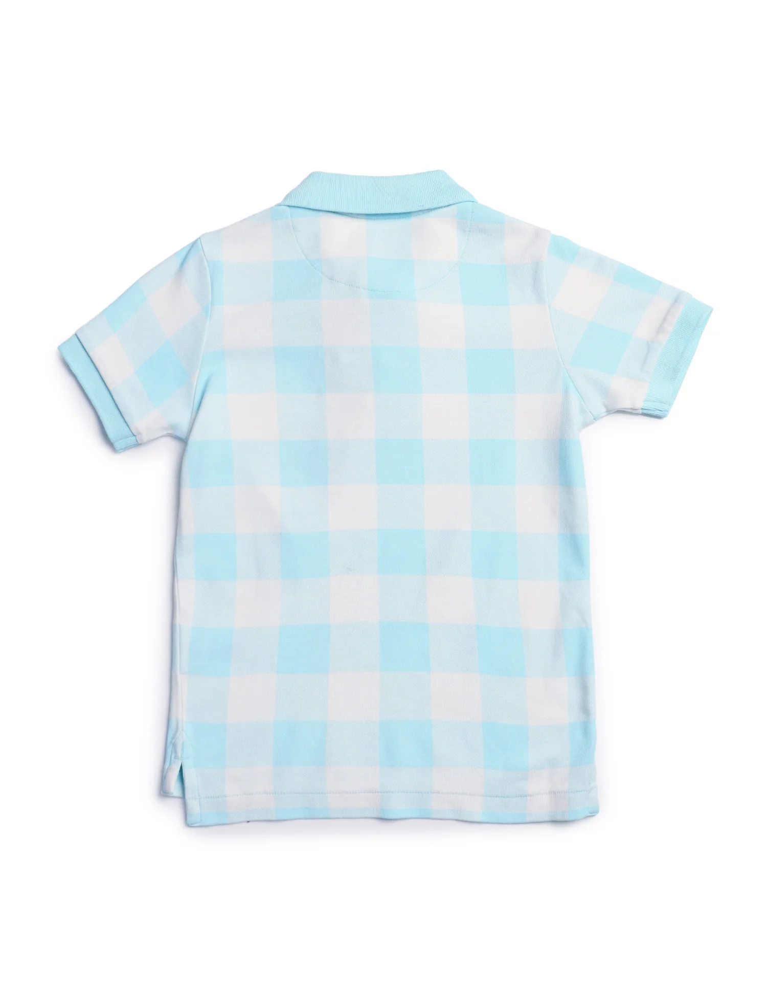 Boys Checked Regular Fit Polo Shirt - Image 6