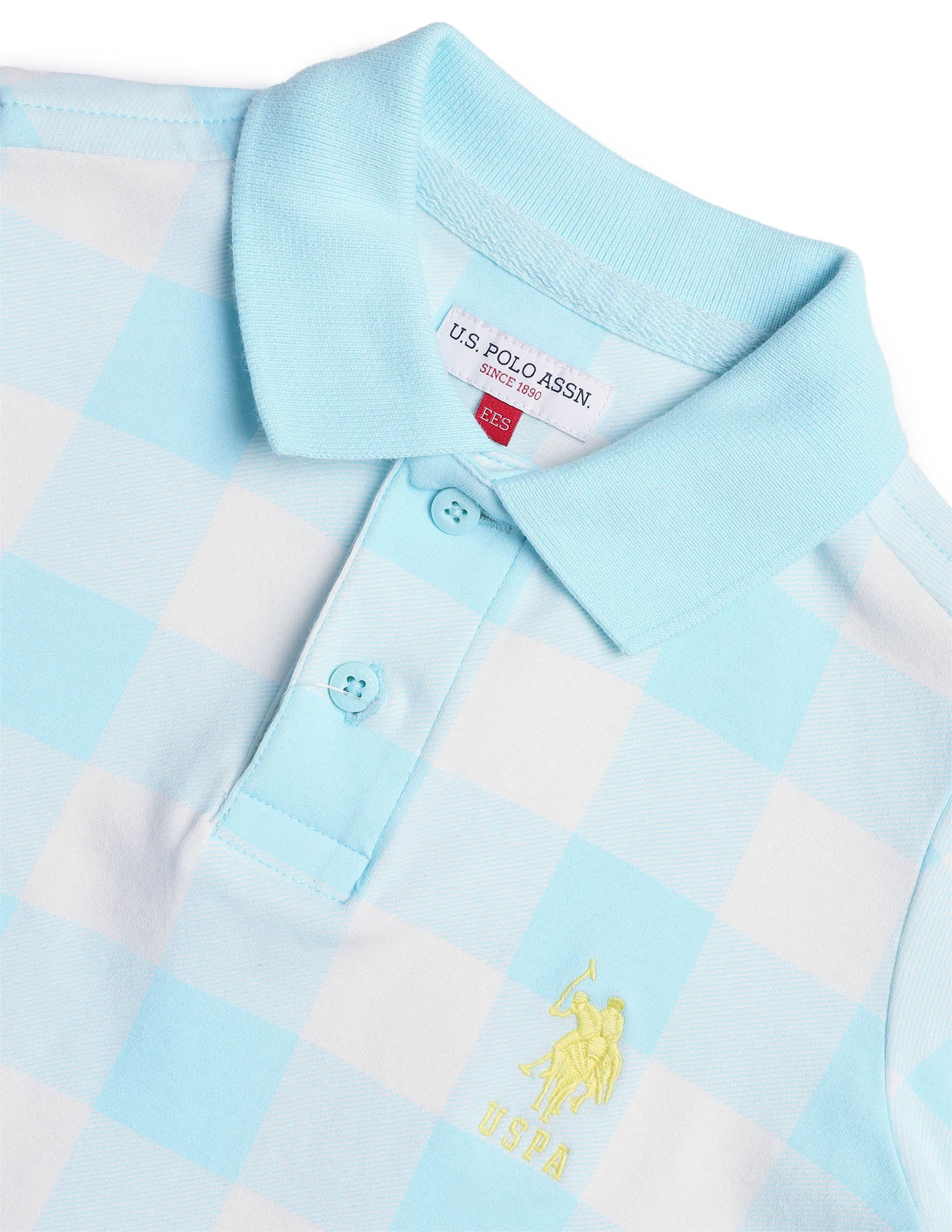 Boys Checked Regular Fit Polo Shirt - Image 7