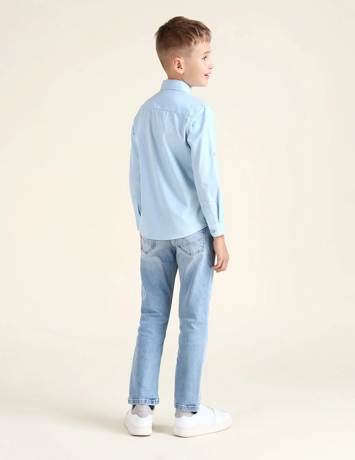 Boys Colour Block Cotton Shirt - Image 4