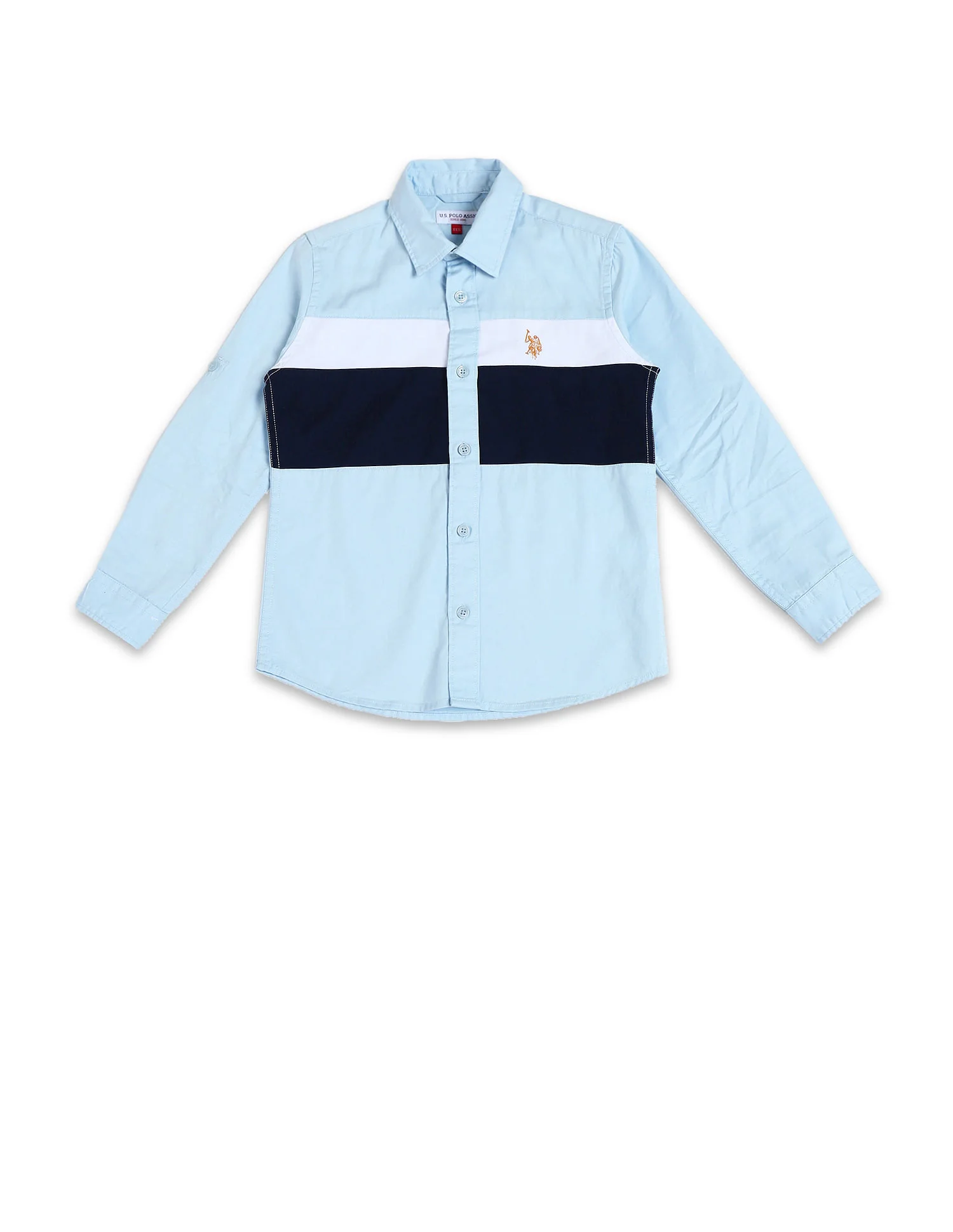 Boys Colour Block Cotton Shirt - Image 5