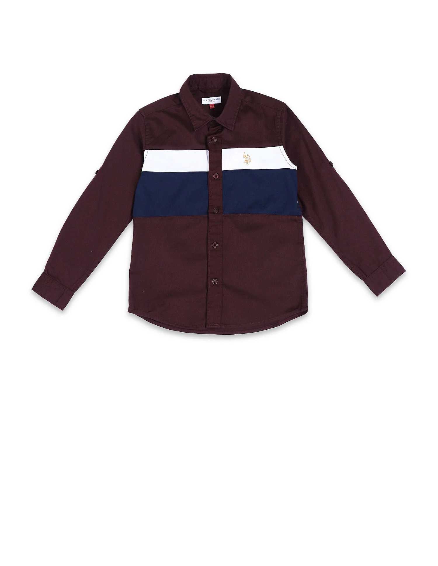 Boys Colour Block Cotton Shirt - Image 5