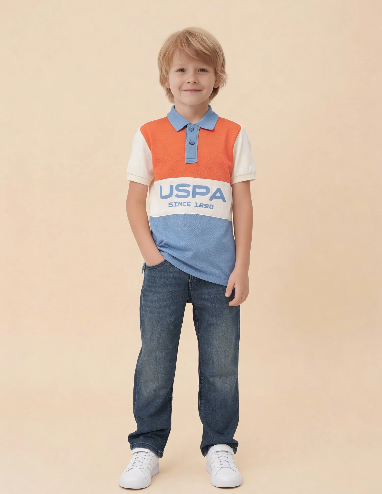 Boys Colour Block Regular Fit Polo Shirt - Image 3