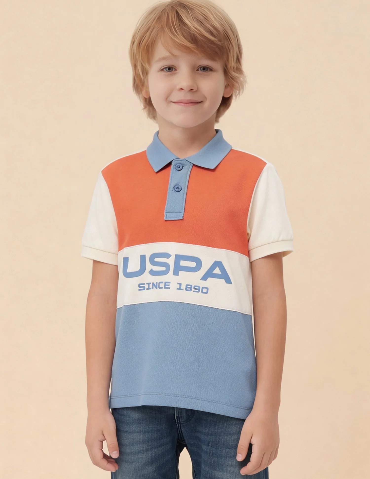 Boys Colour Block Regular Fit Polo Shirt - Image 4