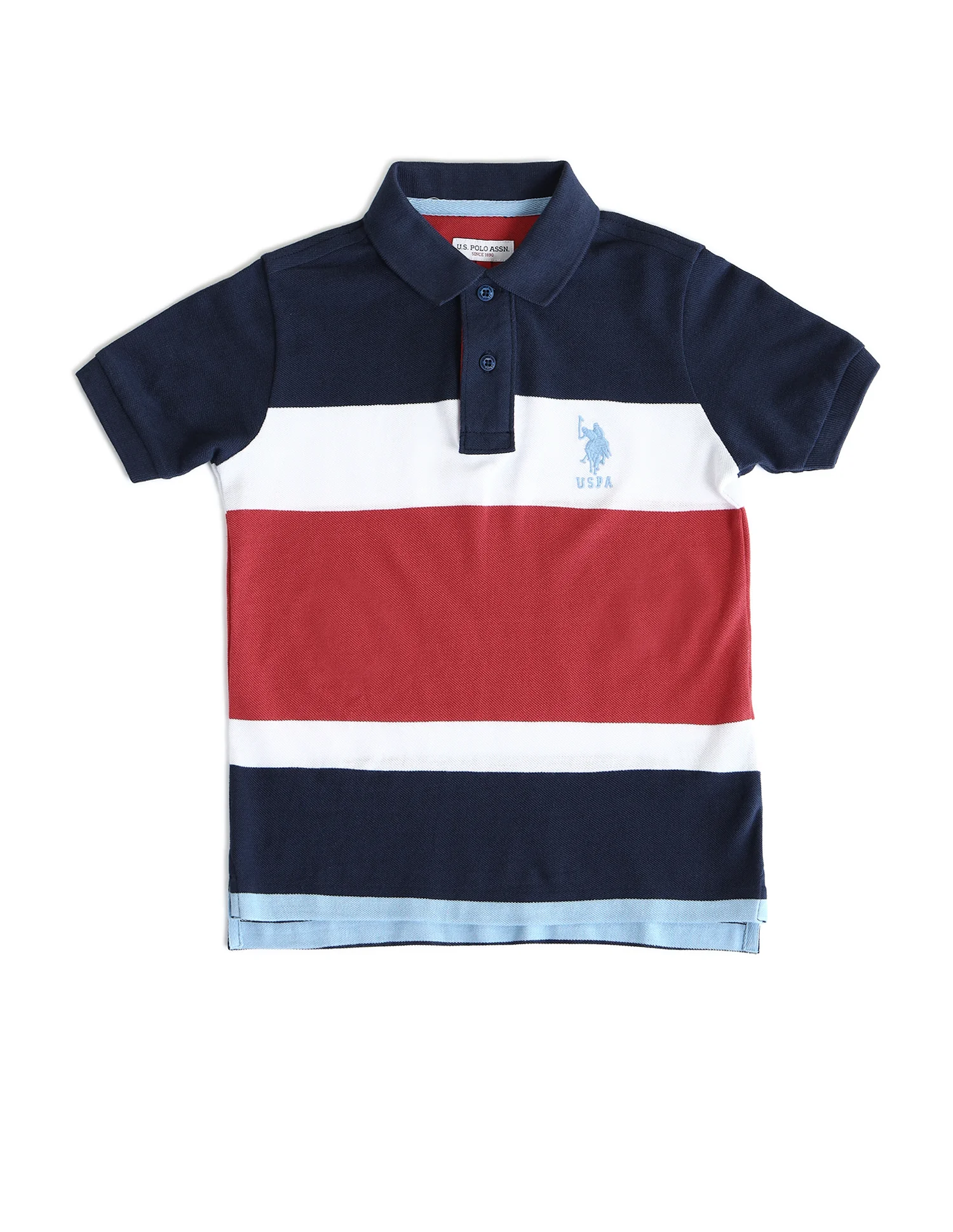 Boys Colour Block Regular Fit Polo Shirts - Image 5