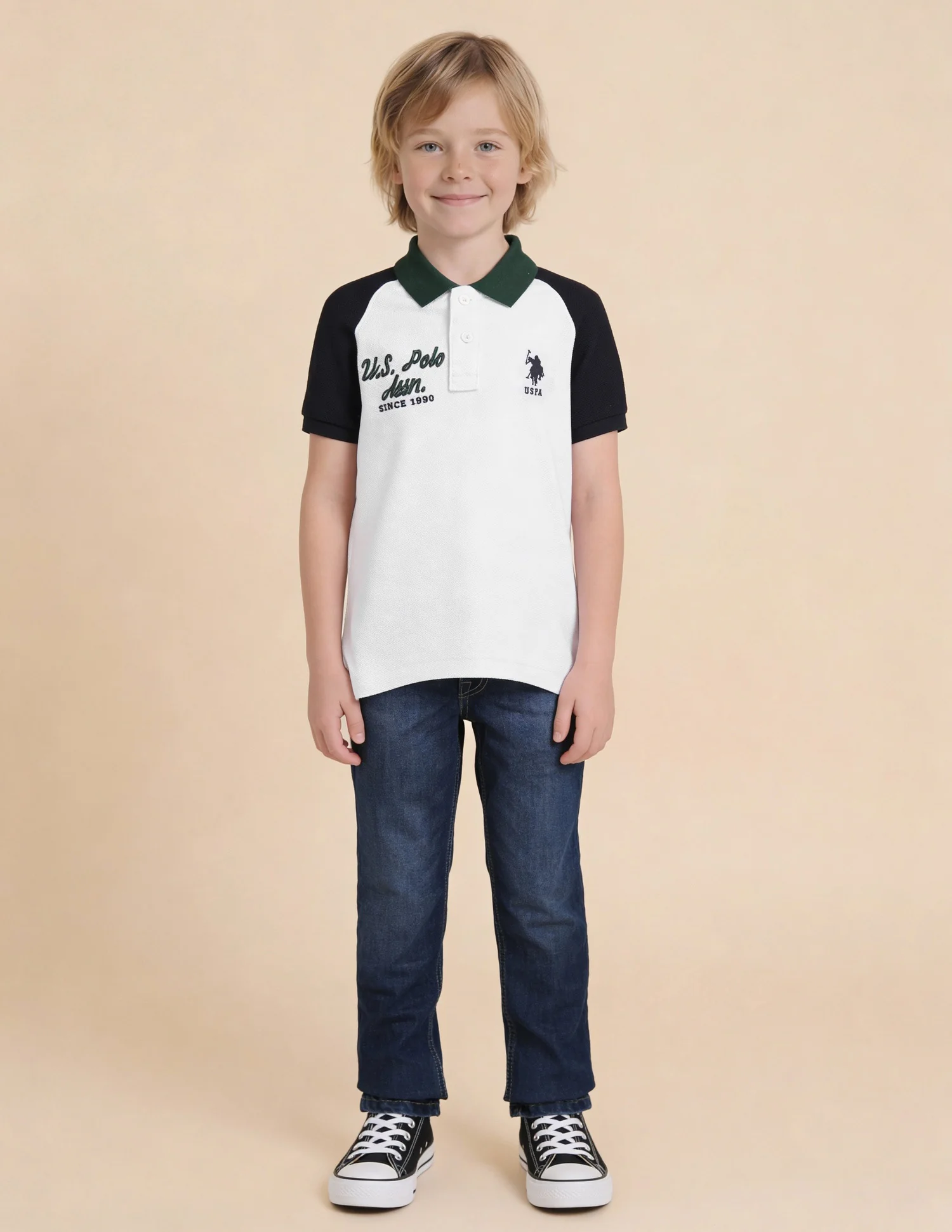 Boys Colour Block Regular Fit Polo Shirt - Image 3