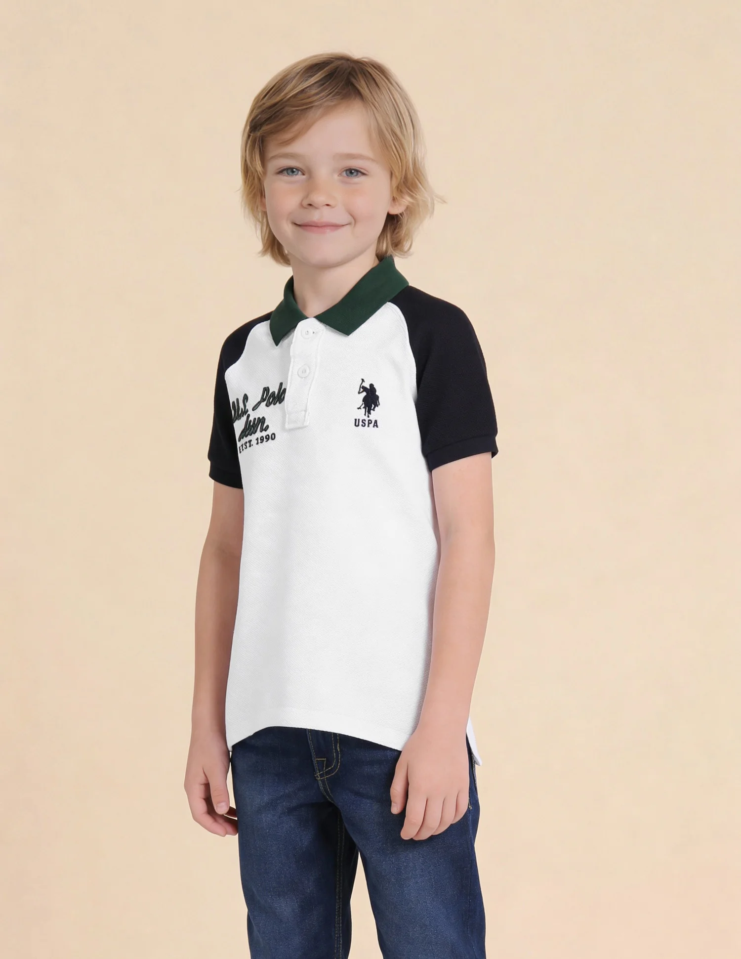Boys Colour Block Regular Fit Polo Shirt - Image 4