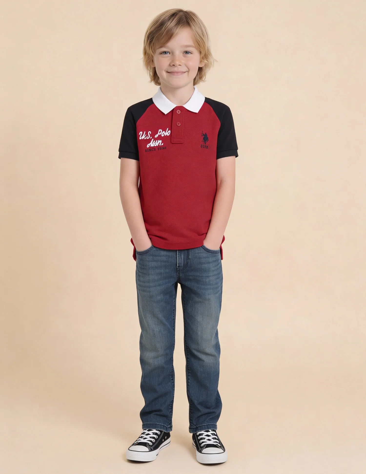 Boys Colour Block Regular Fit Polo Shirt - Image 3