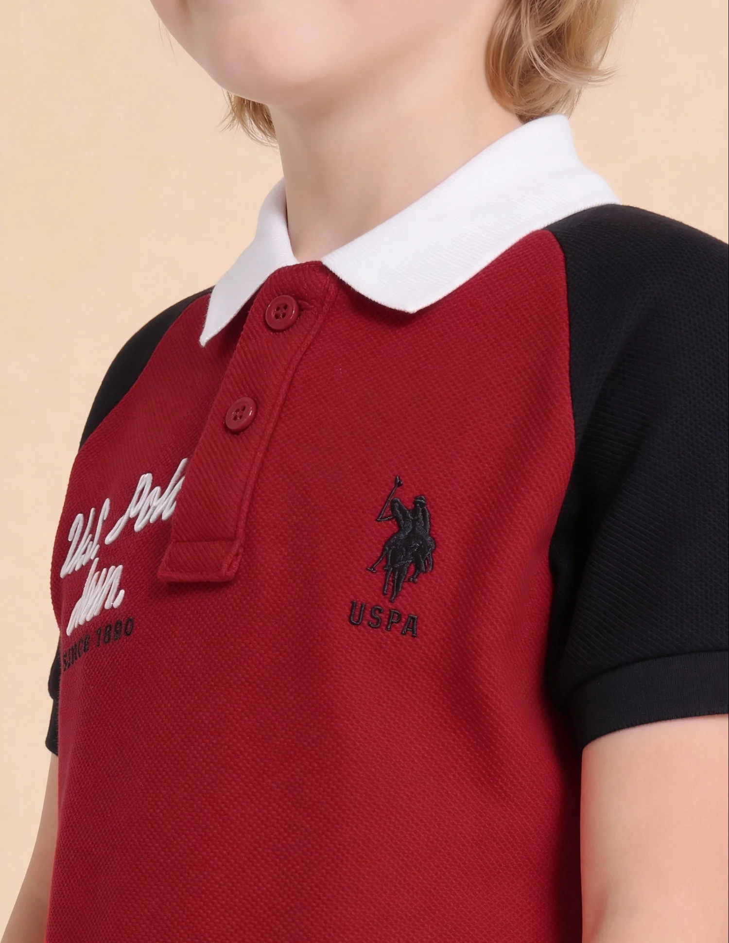 Boys Colour Block Regular Fit Polo Shirt - Image 6