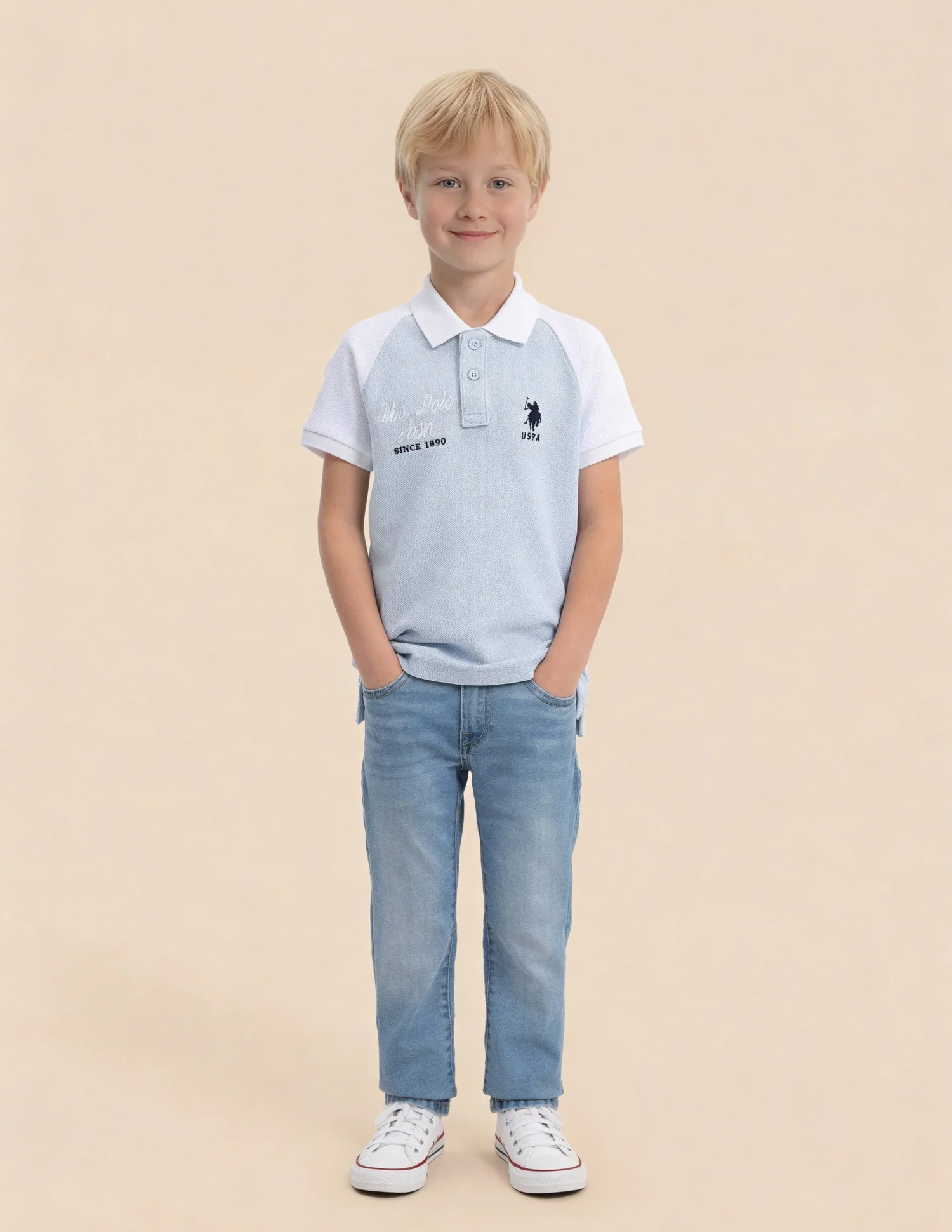 Boys Colour Block Regular Fit Polo Shirt - Image 3