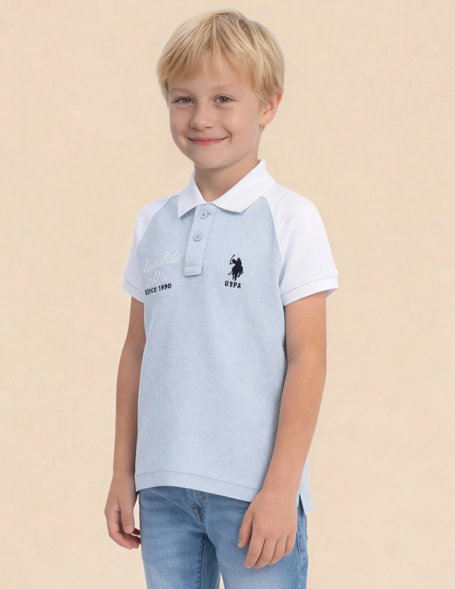 Boys Colour Block Regular Fit Polo Shirt - Image 4