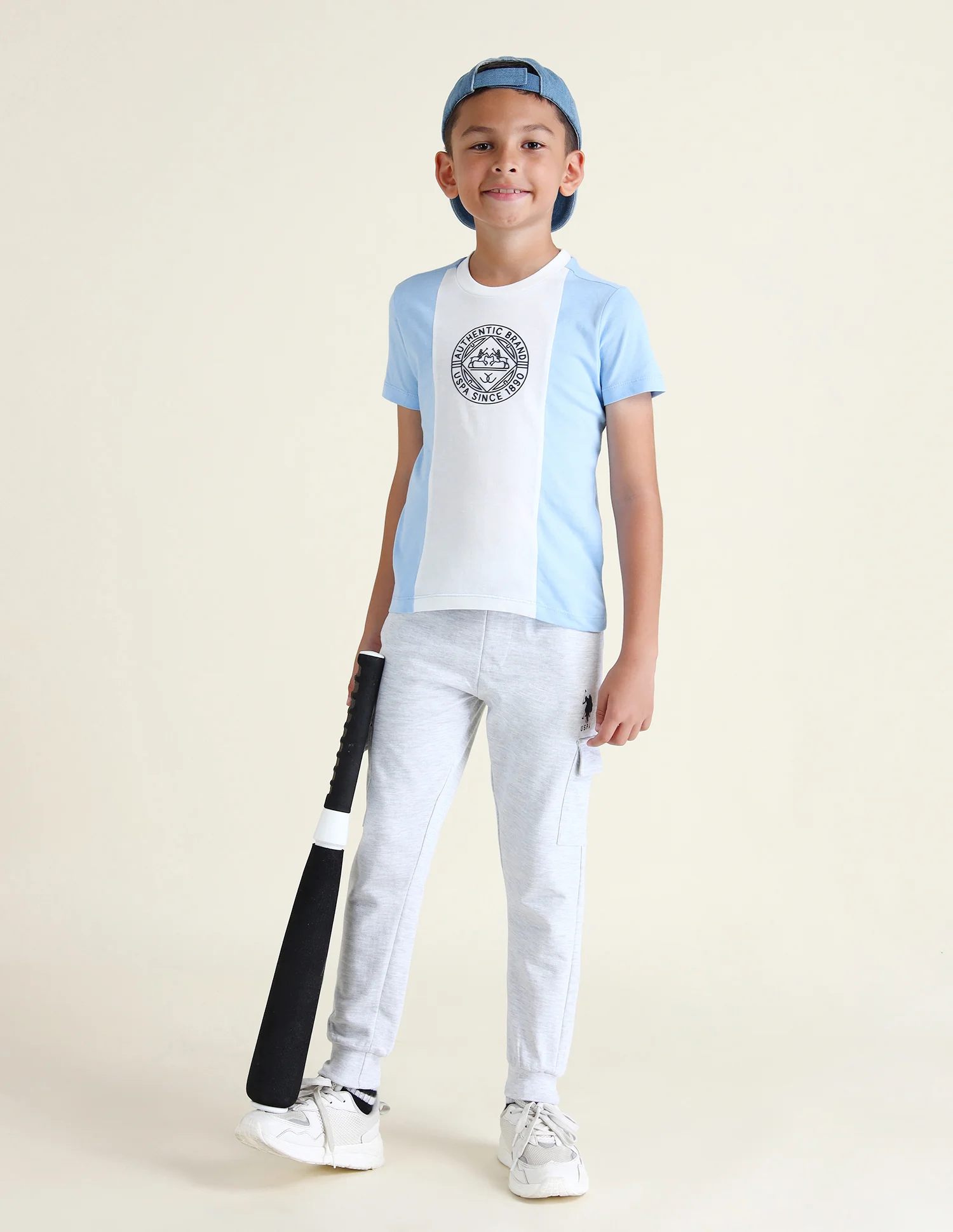 Boys Colour Block Regular Fit T-Shirt