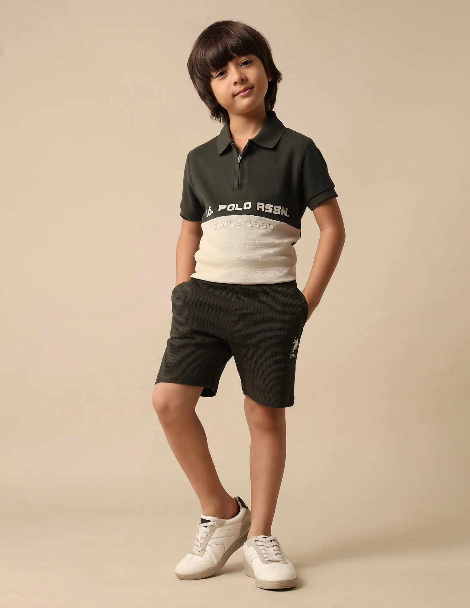 Boys Colour Blocked Brand Embossed Polo Shirt - Image 3