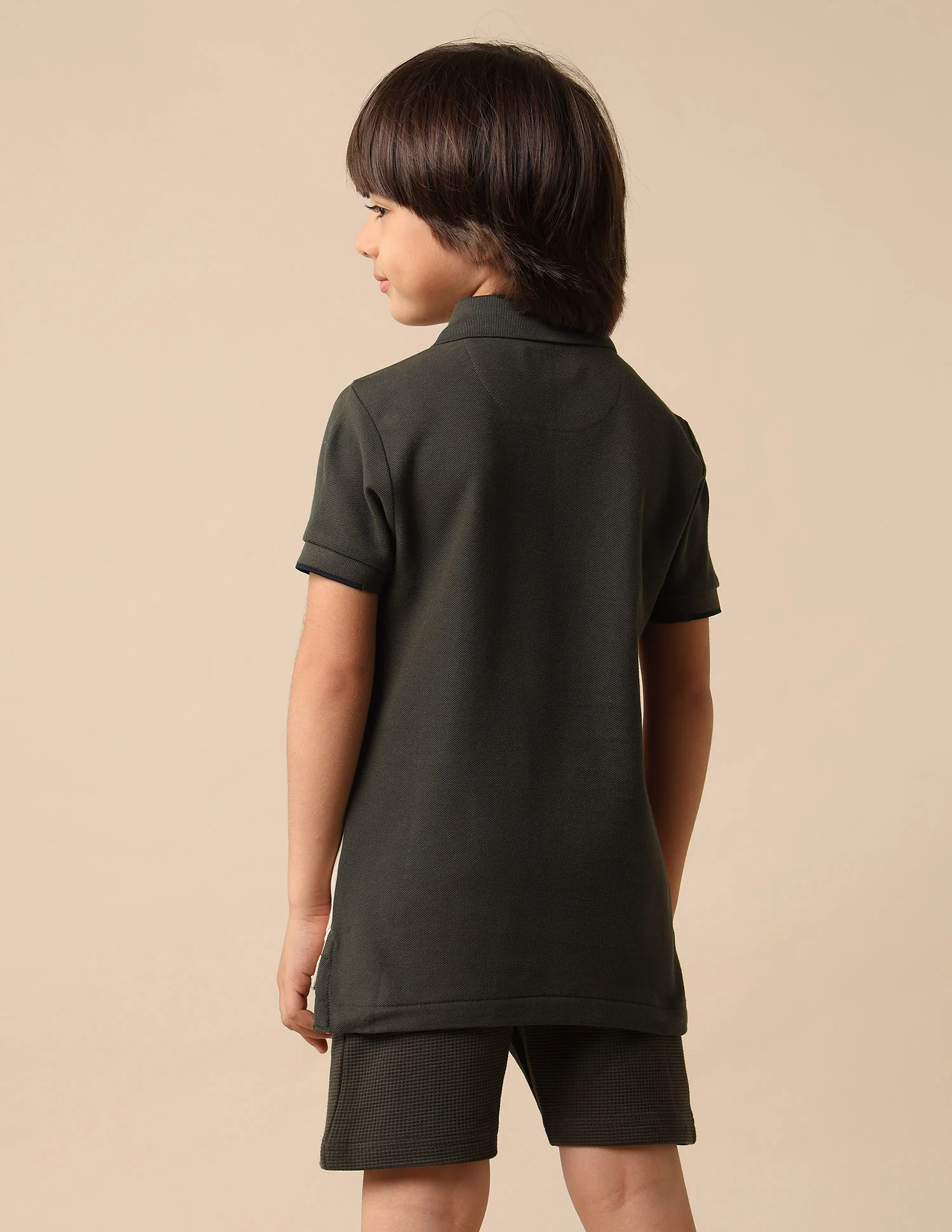 Boys Colour Blocked Brand Embossed Polo Shirt - Image 5