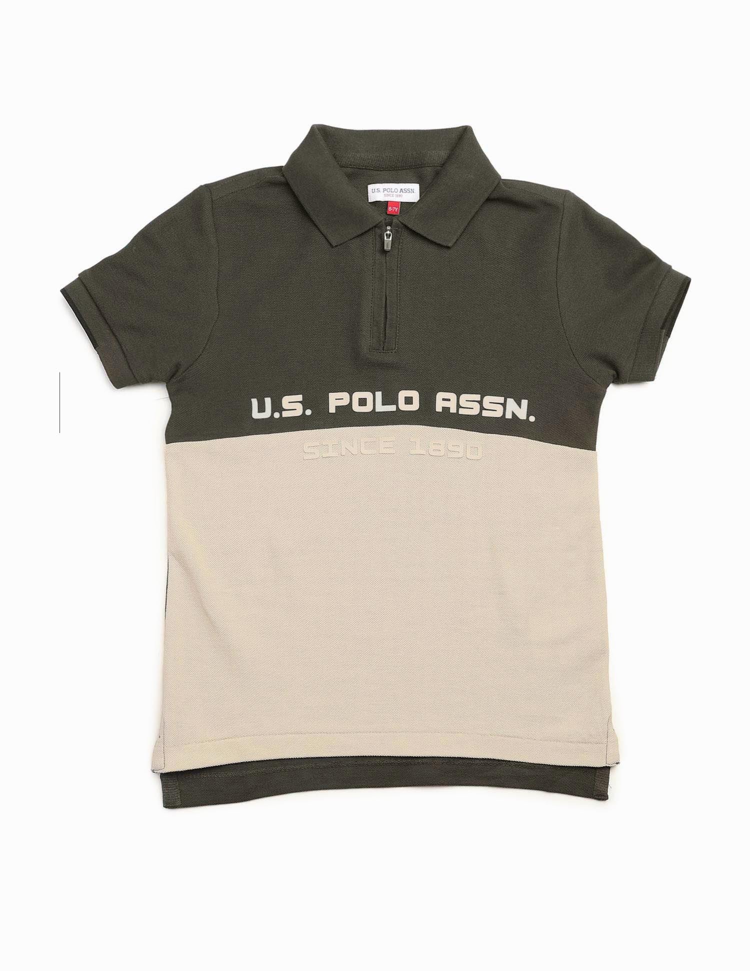 Boys Colour Blocked Brand Embossed Polo Shirt - Image 7