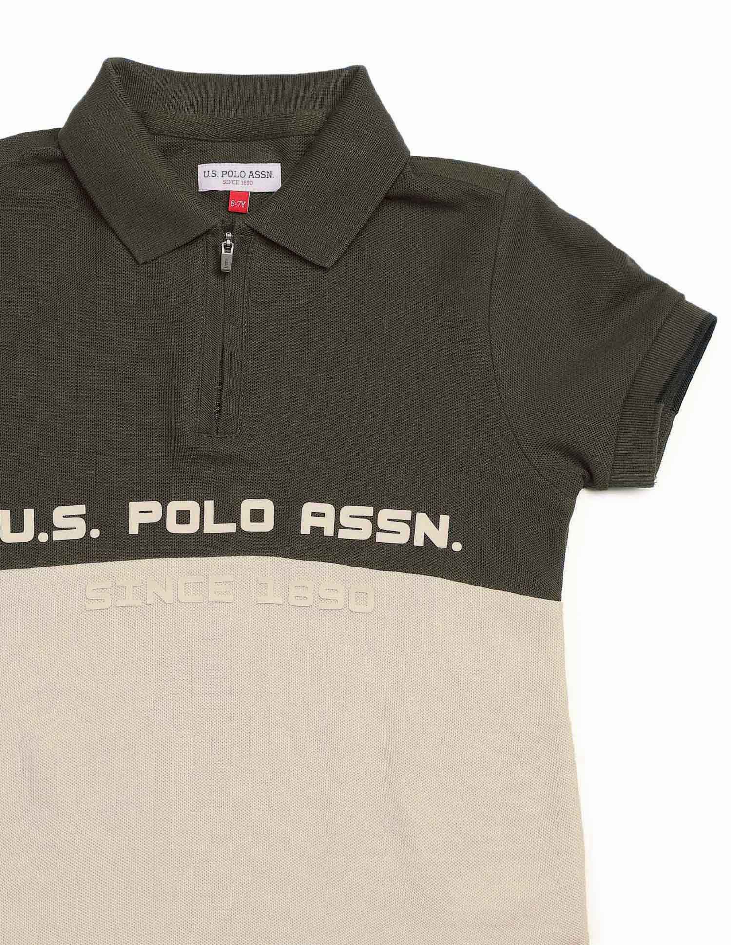 Boys Colour Blocked Brand Embossed Polo Shirt - Image 9