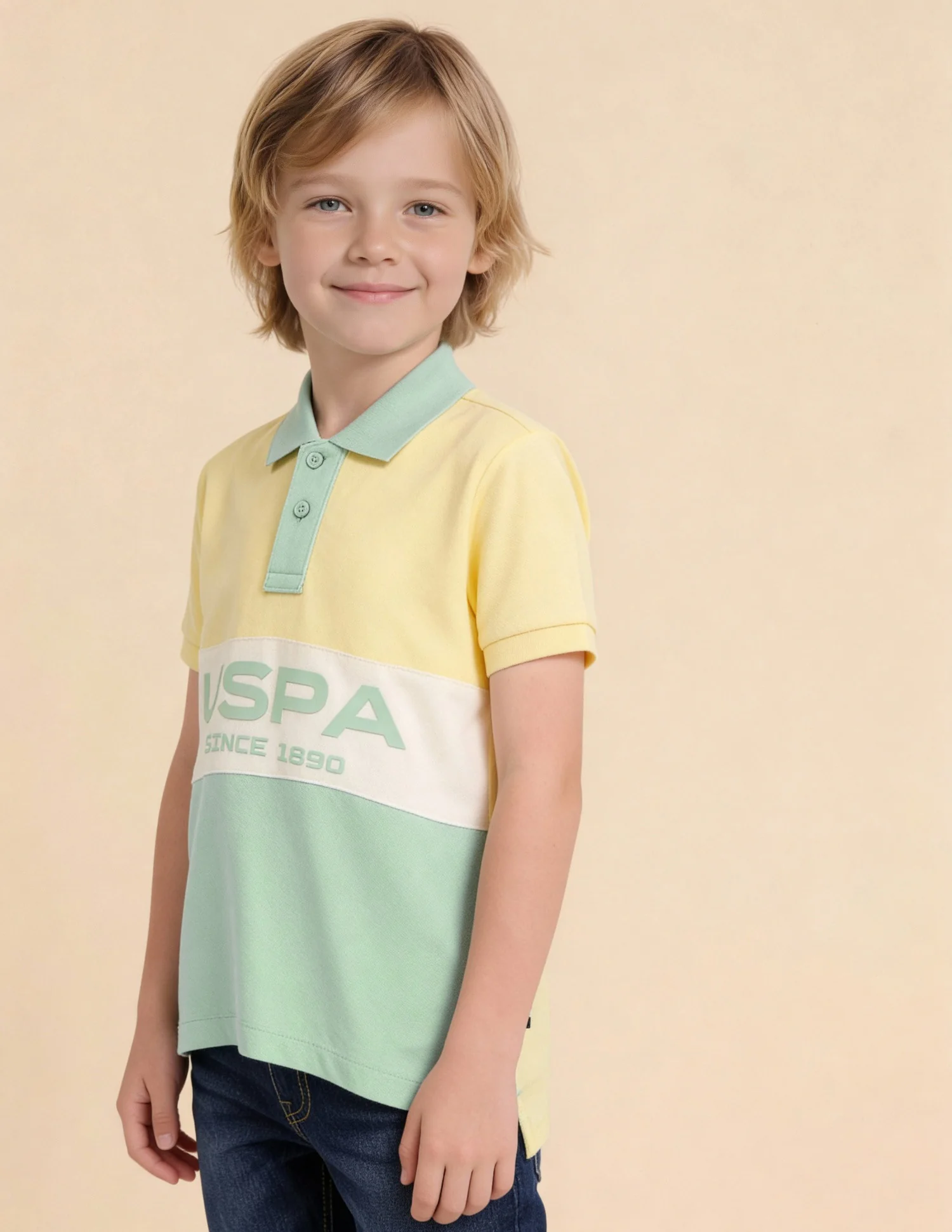 Boys Colour blocked Brand Embossed Polo Shirt - Image 4