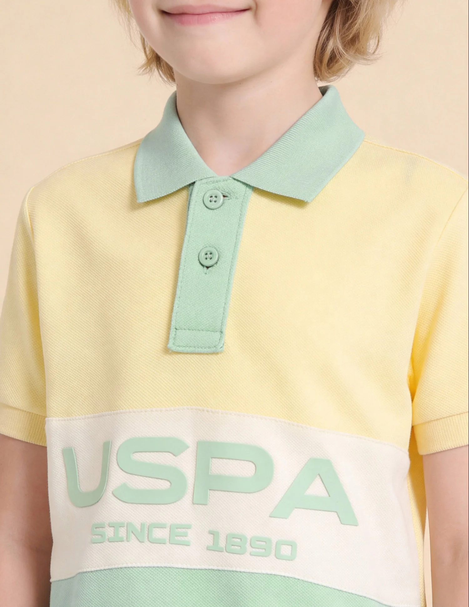 Boys Colour blocked Brand Embossed Polo Shirt - Image 6